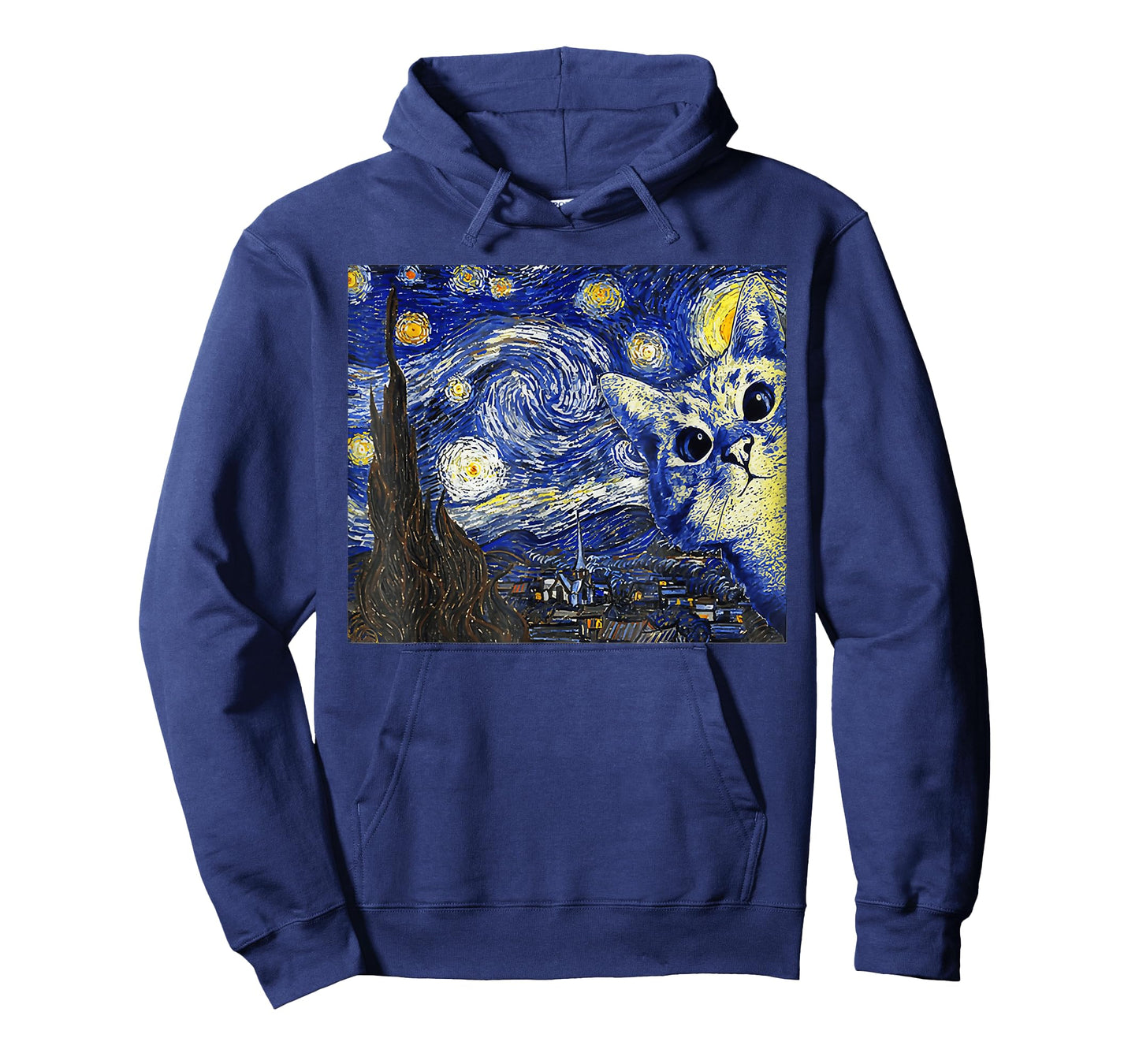 Cat Tshirt, Starry Night Cat, Womens Cat Shirt, Van Gogh Cat T-Shirt