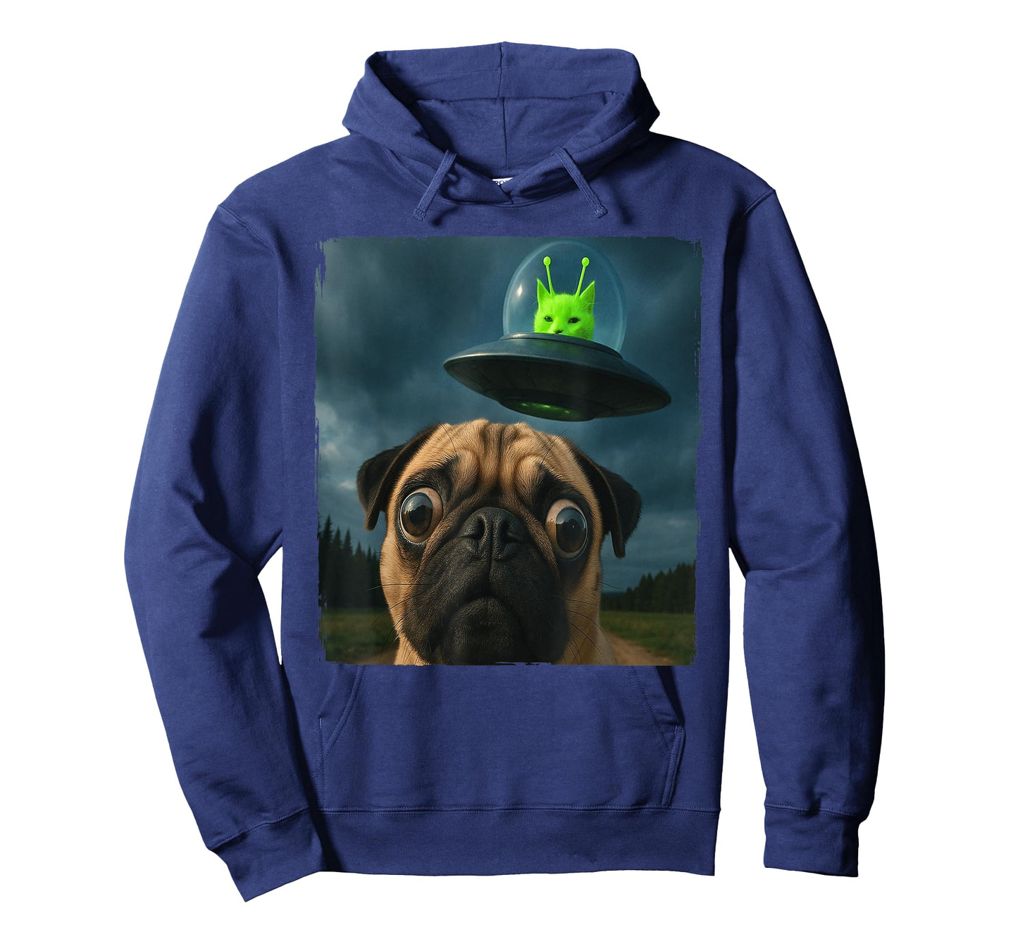 Glerp Glorp Cat Alien Ufo Pug Selfie Funny Meme T-Shirt for Men Women Kids