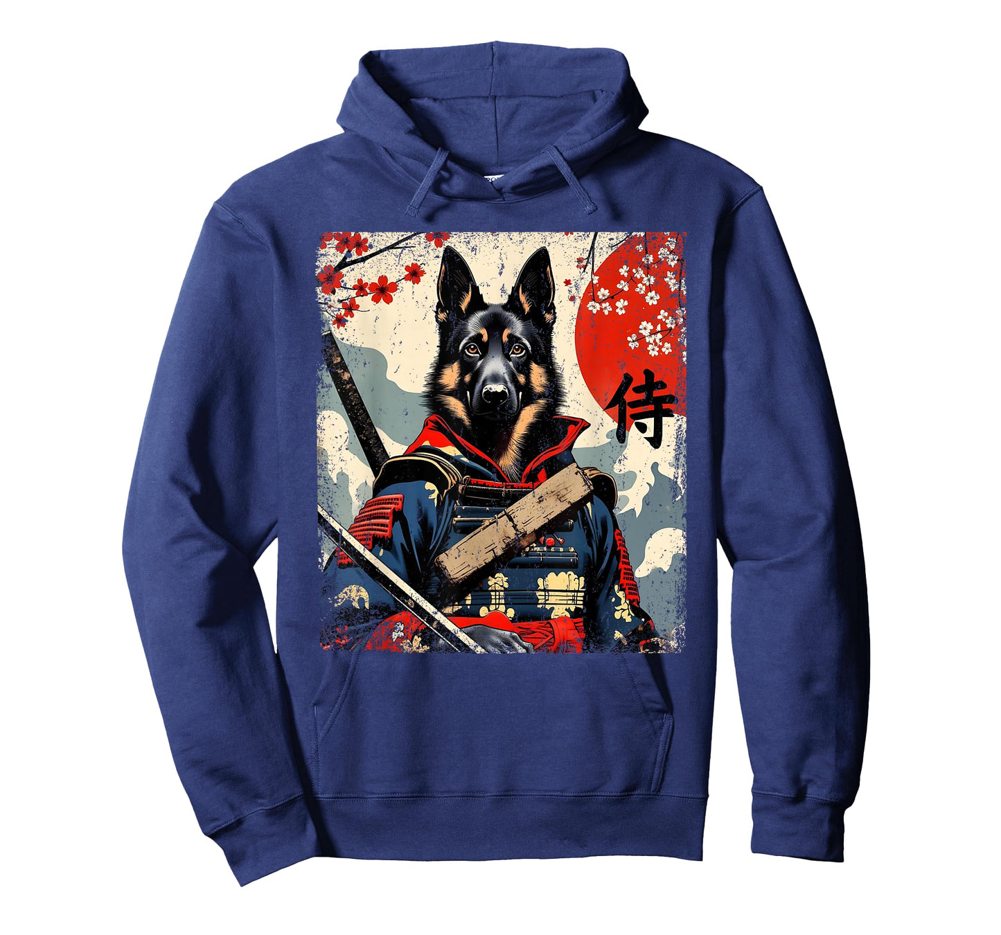 Japanese Samurai German Shepherd Kawaii Ukiyo-e Ninja Dog T-Shirt