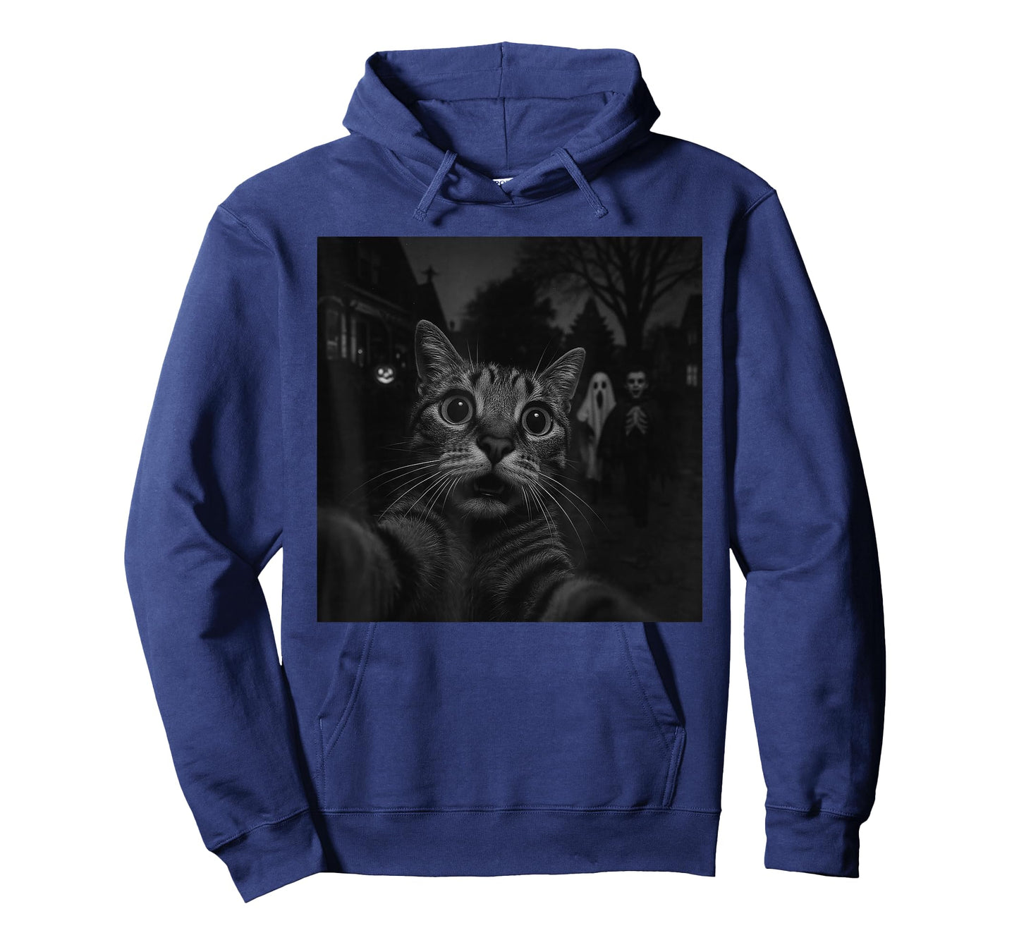 Funny Halloween Cat Selfie Ghost Skeleton Boo Trick or Treat T-Shirt