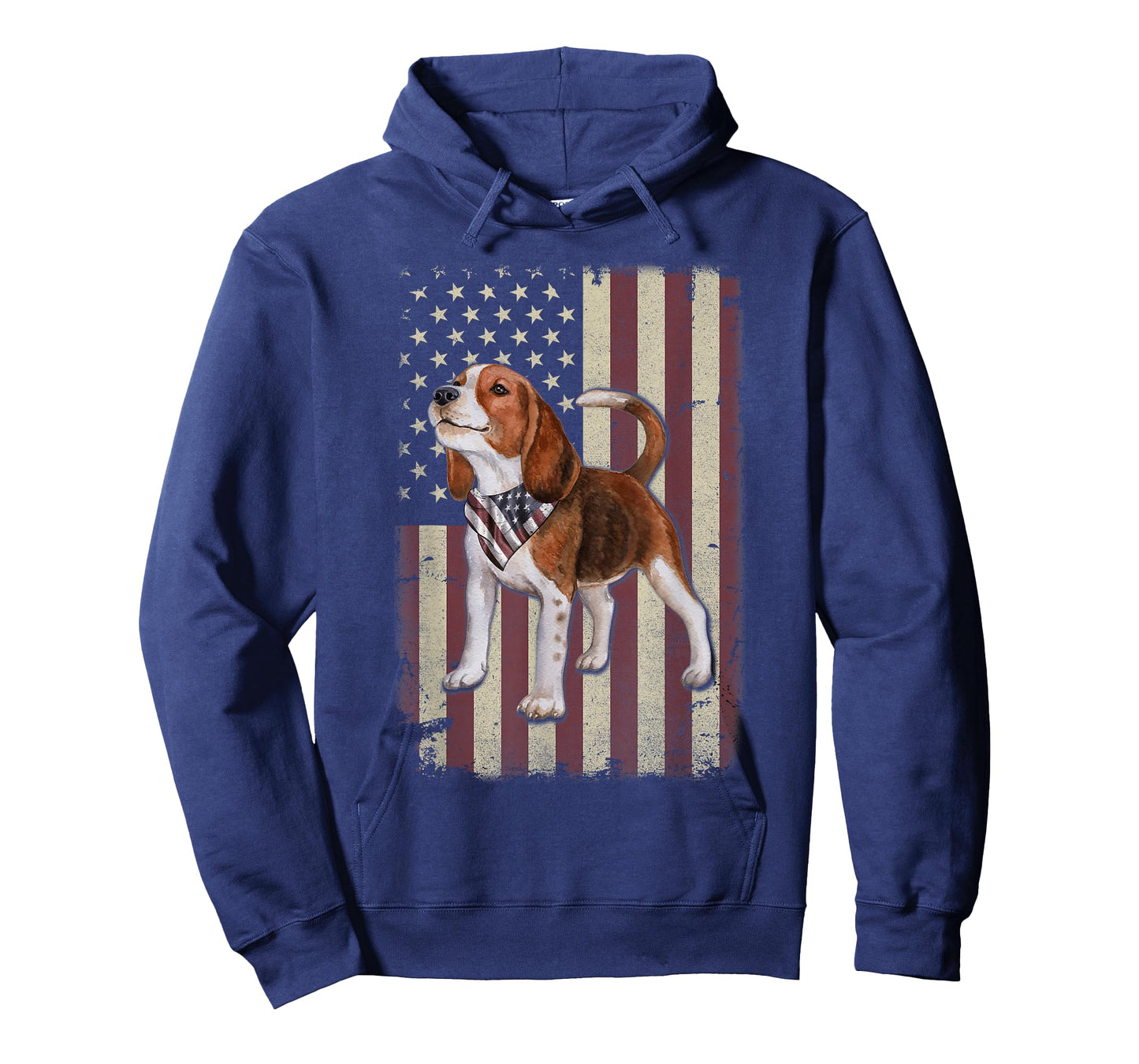Beagle American Flag Bandana Patriotic 4th of July Tshirt T-Shirt