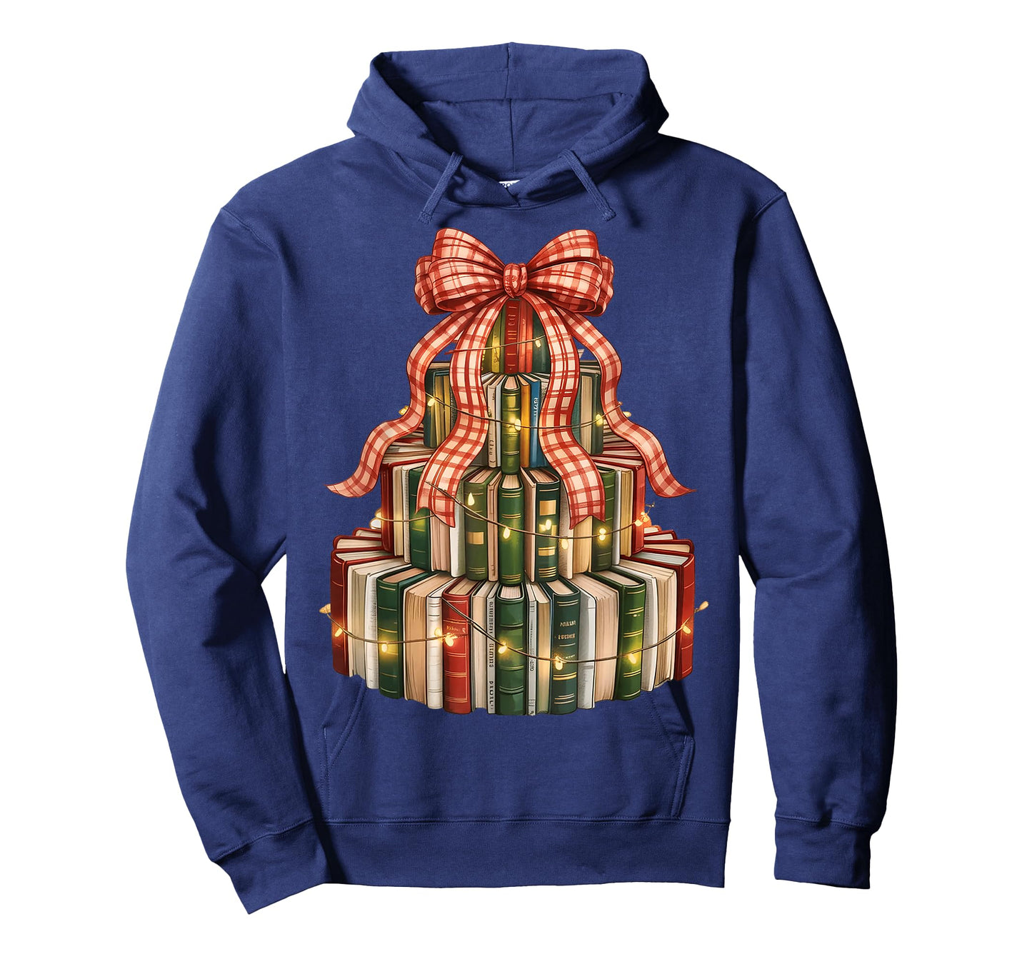 Coquette Christmas Book Tree Xmas Lights Librarian Teacher T-Shirt