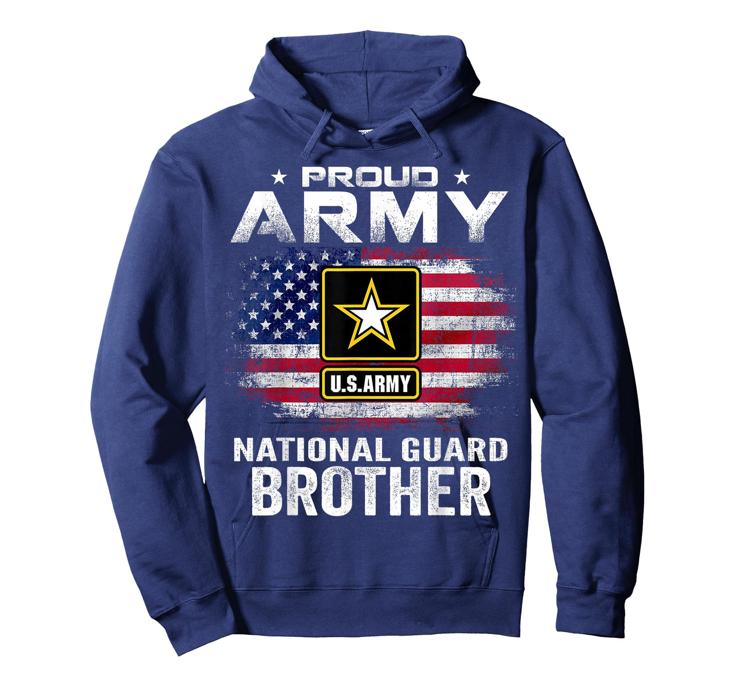 Proud Army National Guard Brother With American Flag Gift T-Shirt