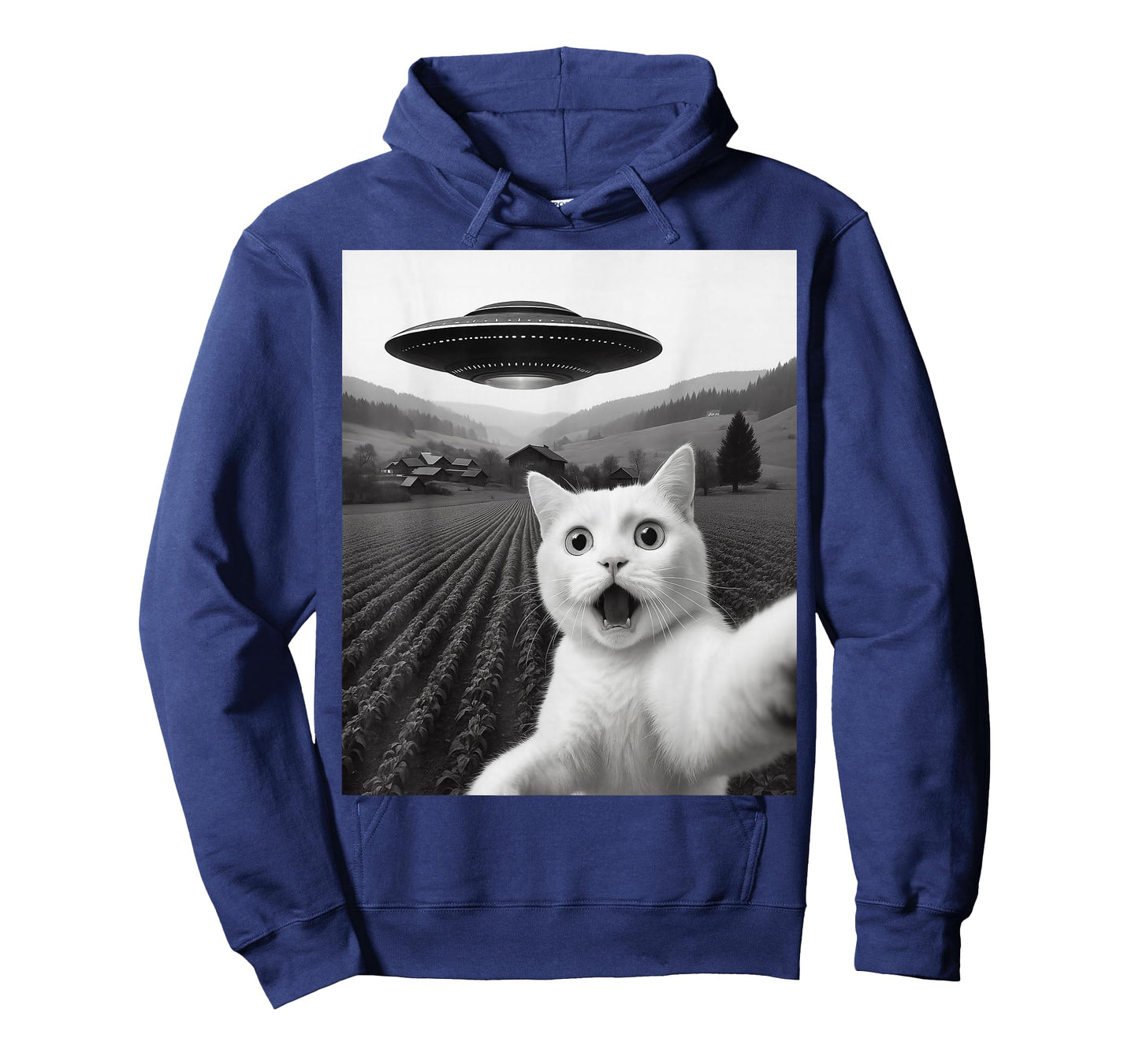 Cat Selfie With Alien UFO Funny Cat Gifts For Men Women Kids T-Shirt