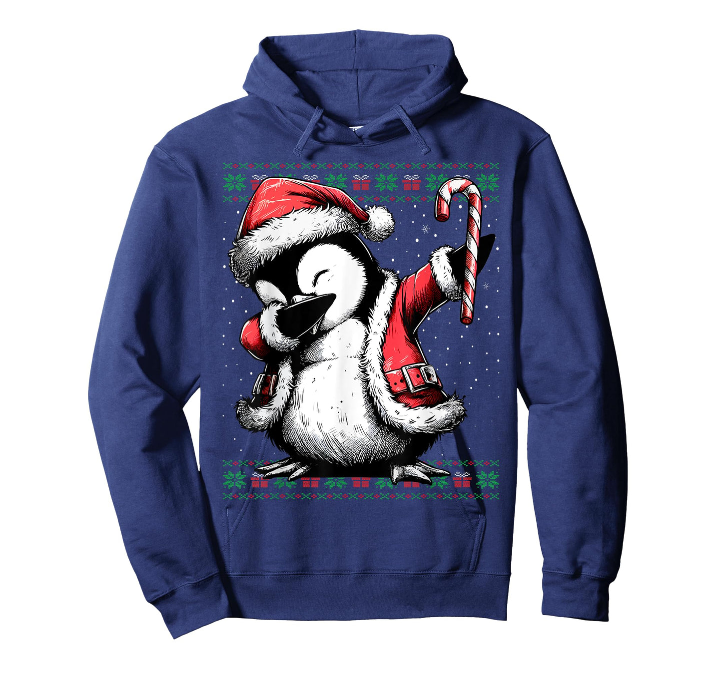 Santa Penguin Dabbing Ugly Christmas Sweater T-Shirt