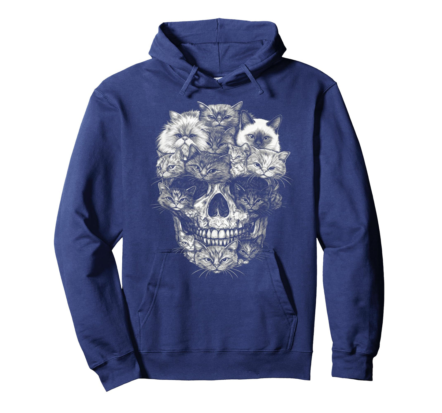 A Skull But It's Cats Kitty Skeleton Halloween Cat Skull T-Shirt