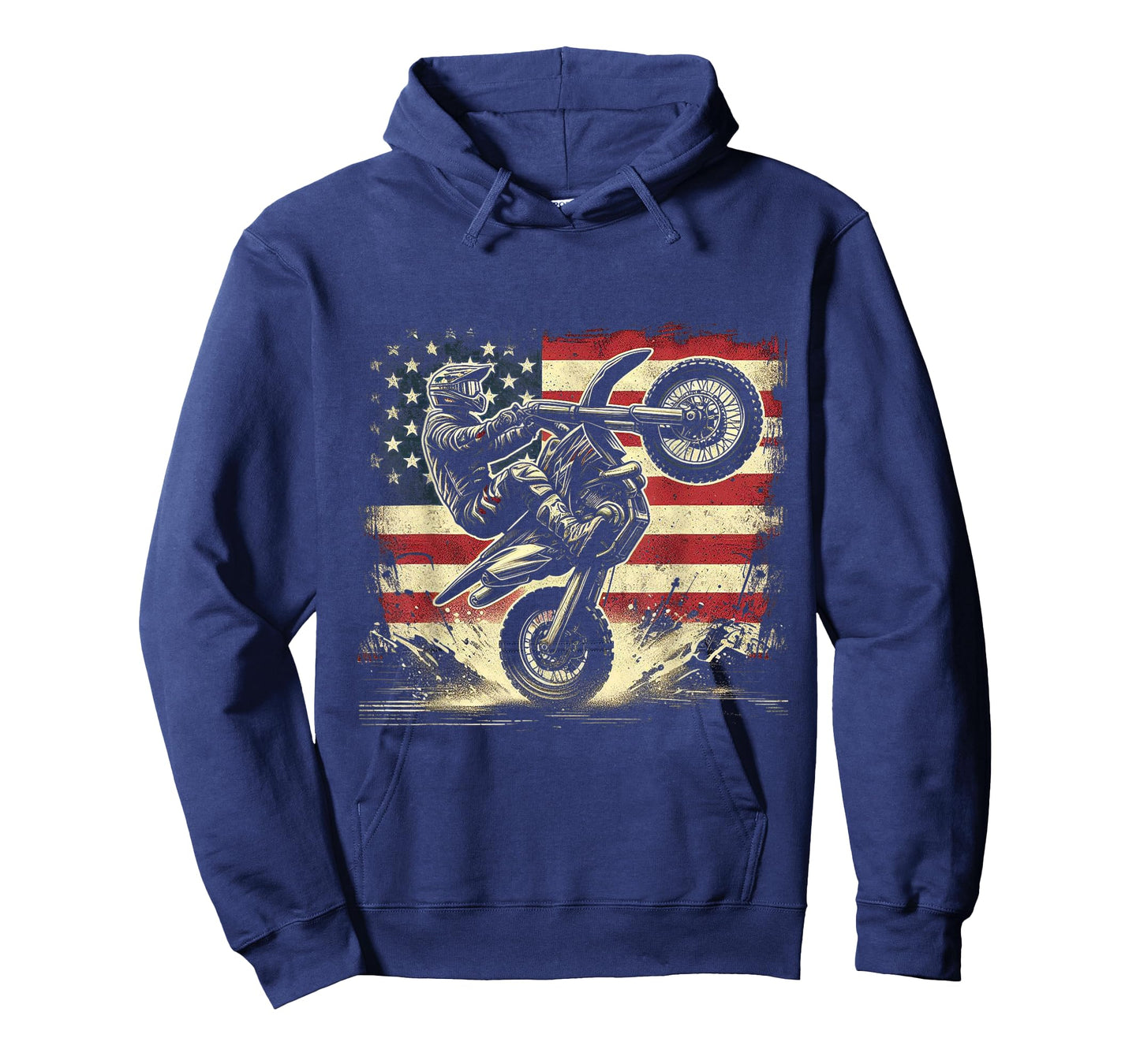 Patriotic Dirt Bike American Flag Motocross Motorcycle Lover T-Shirt
