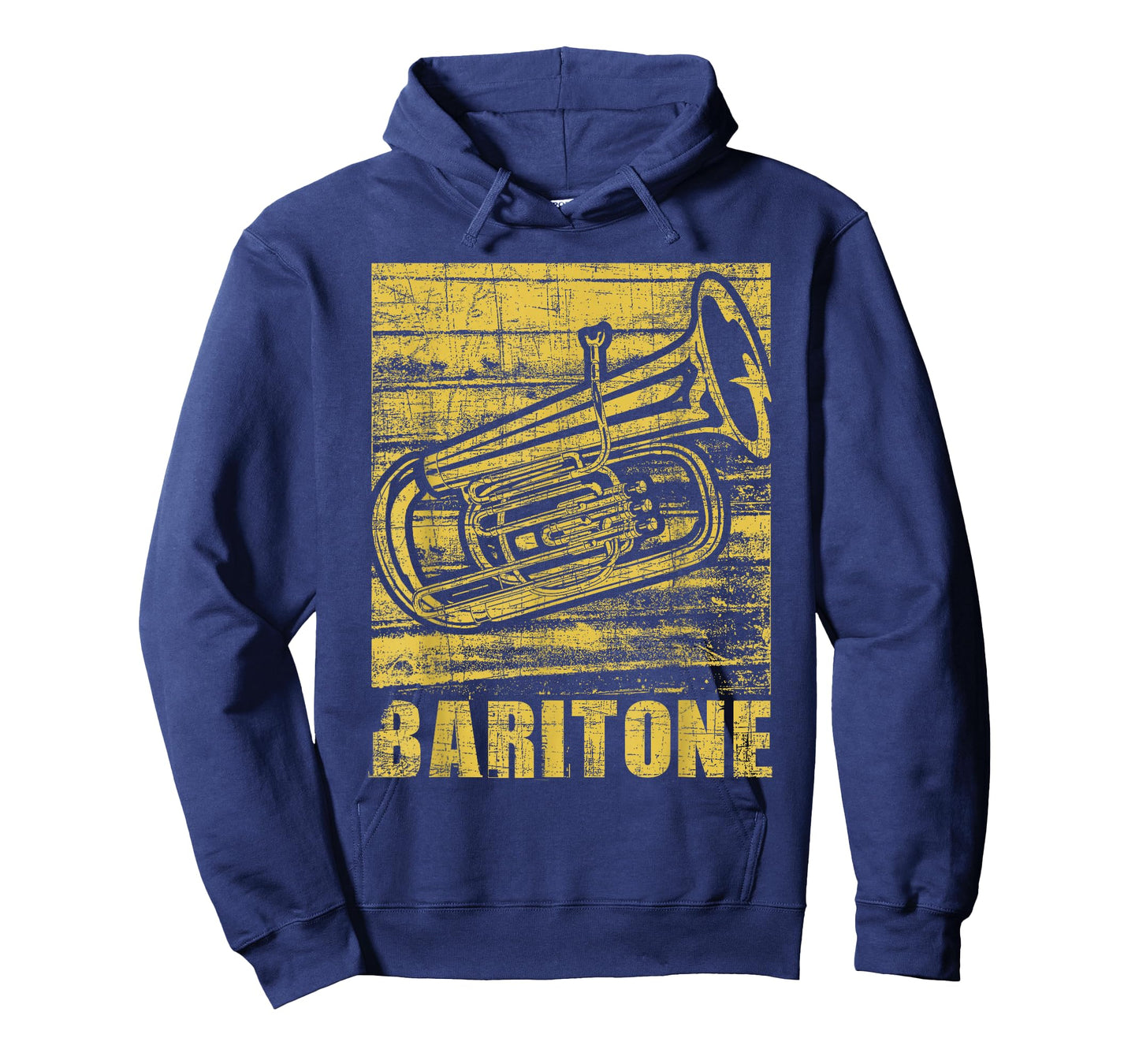 Baritone - Distressed Euphonium Lover Marching Bandmaster T-Shirt