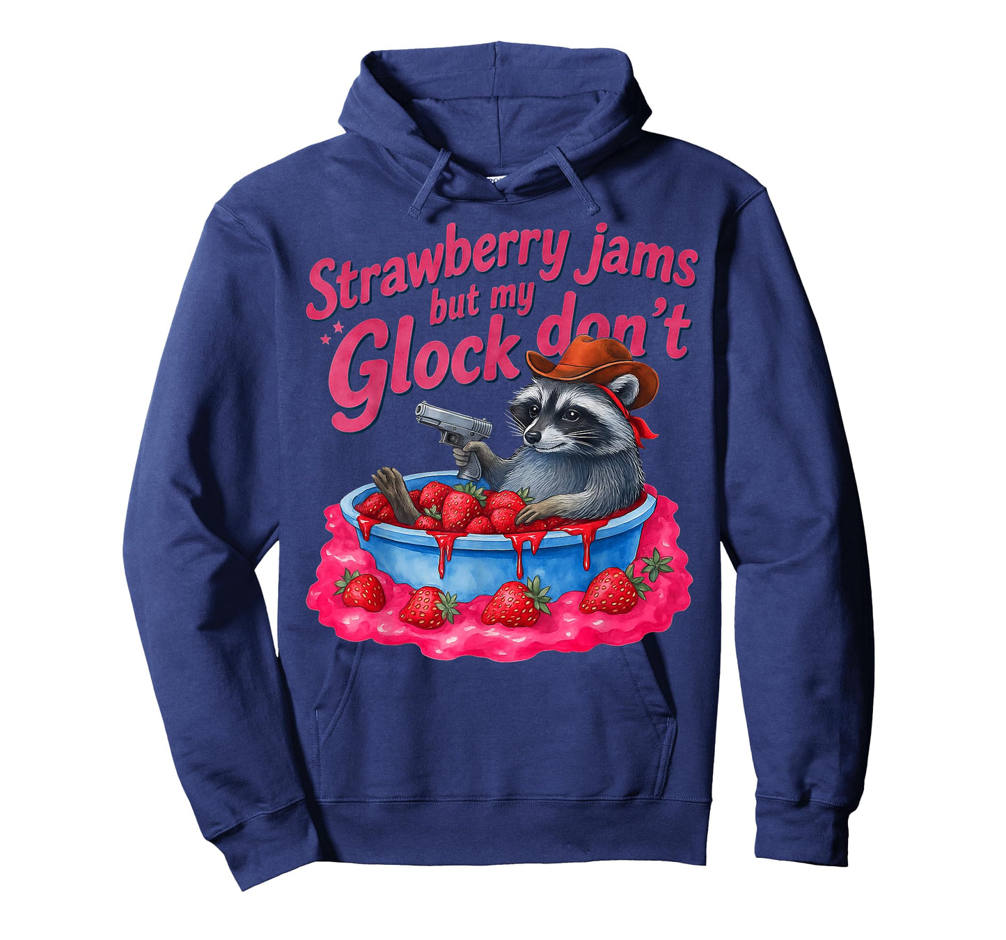 Strawberry Jams But My Don't Funny Raccoon T-Shirt