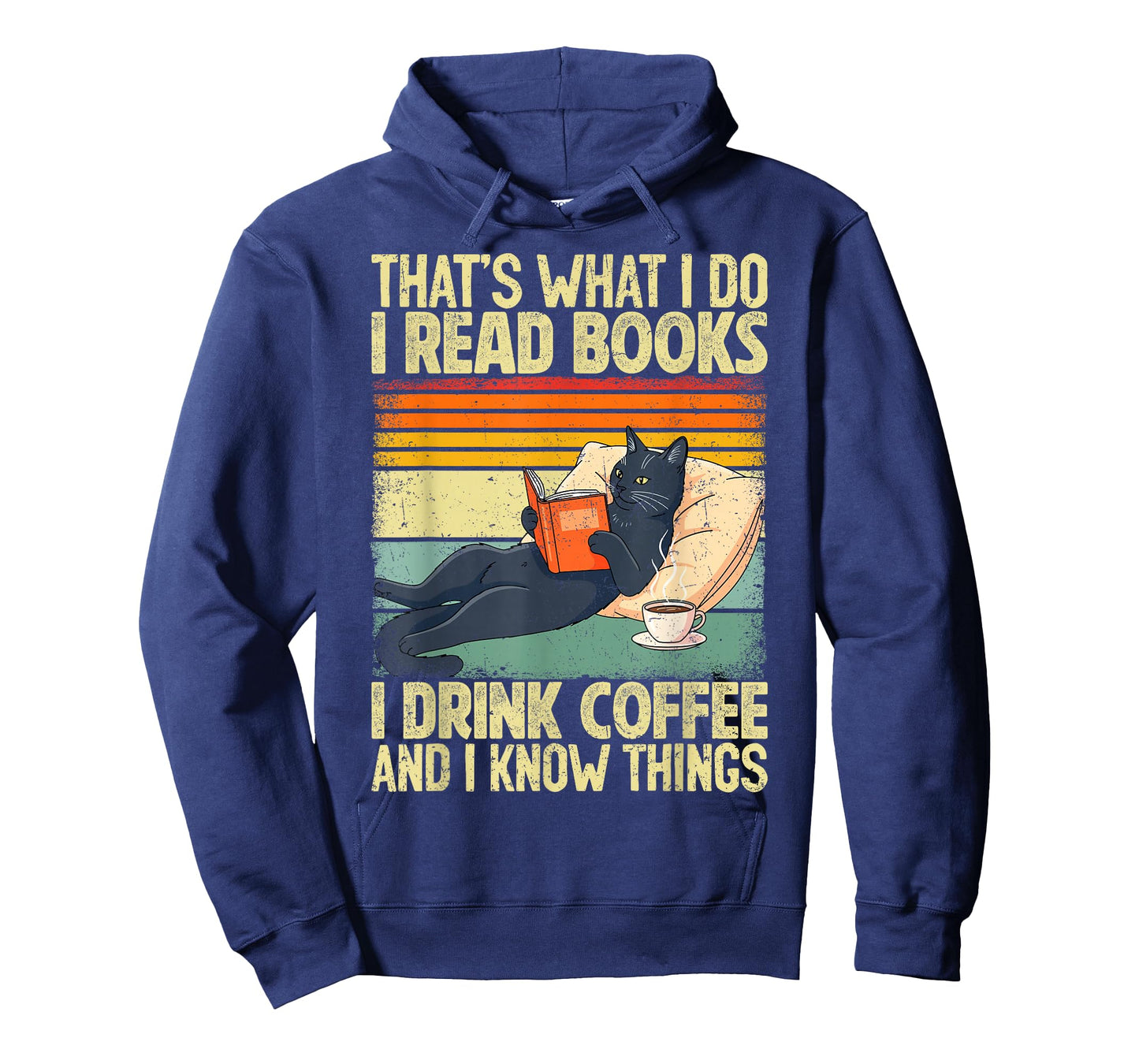 Cat Reading Book Lover Coffee Books Teacher Librarian Cat T-Shirt