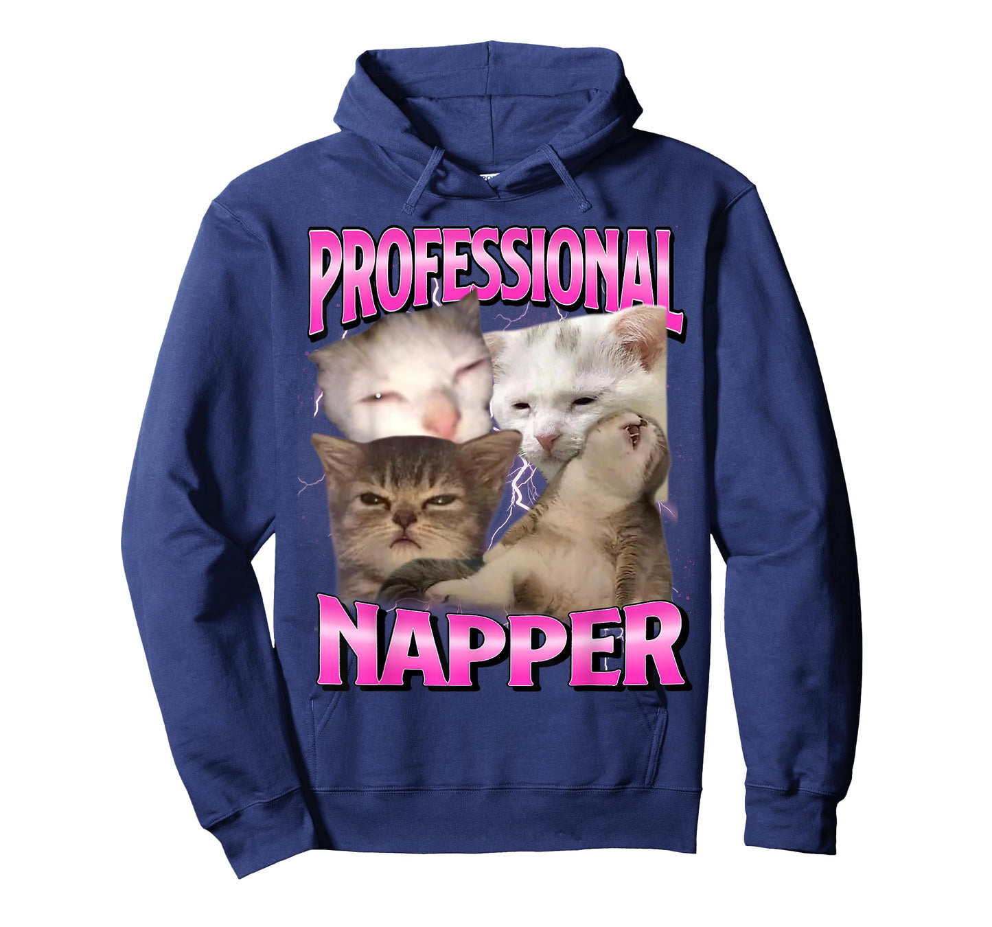 Professional Napper Silly Sleepy Cat Funny Cats Meme Humor T-Shirt