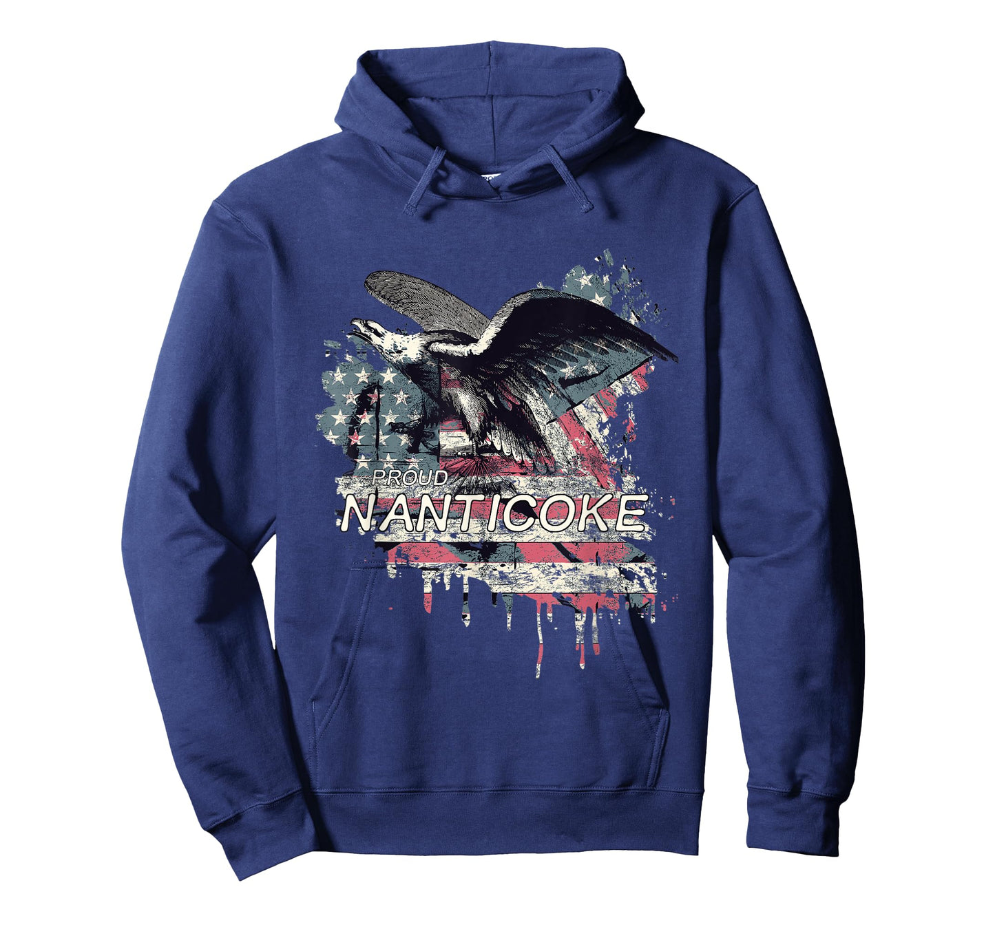 Nanticoke American Indian Tribe Old theme USA Flag Eagle Women Men T-Shirt