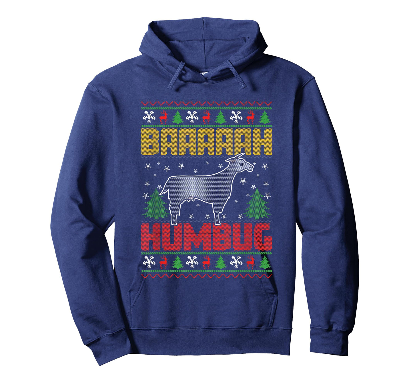Bah Humbug Goat Lover Farm Animals Ugly Christmas Goat T-Shirt