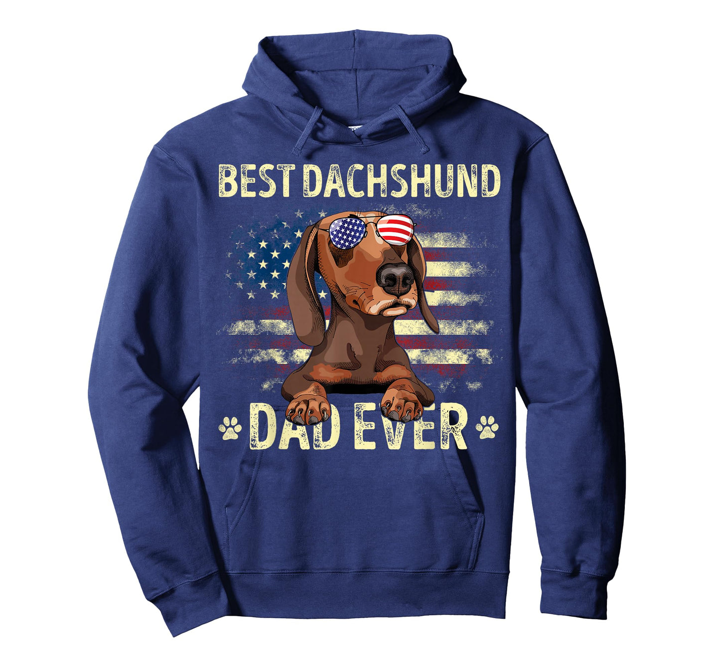 Dachshund Dad Flag American Best Dog Dad Ever Dachshund Men T-Shirt