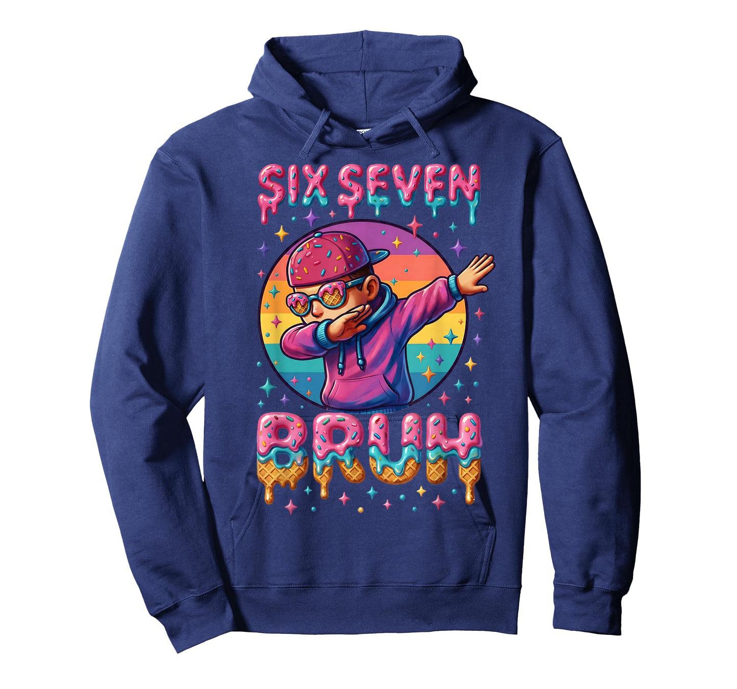 67 Meme Bruh Ice Cream Drip 6 7 Numbers Dabbing Six Seven T-Shirt