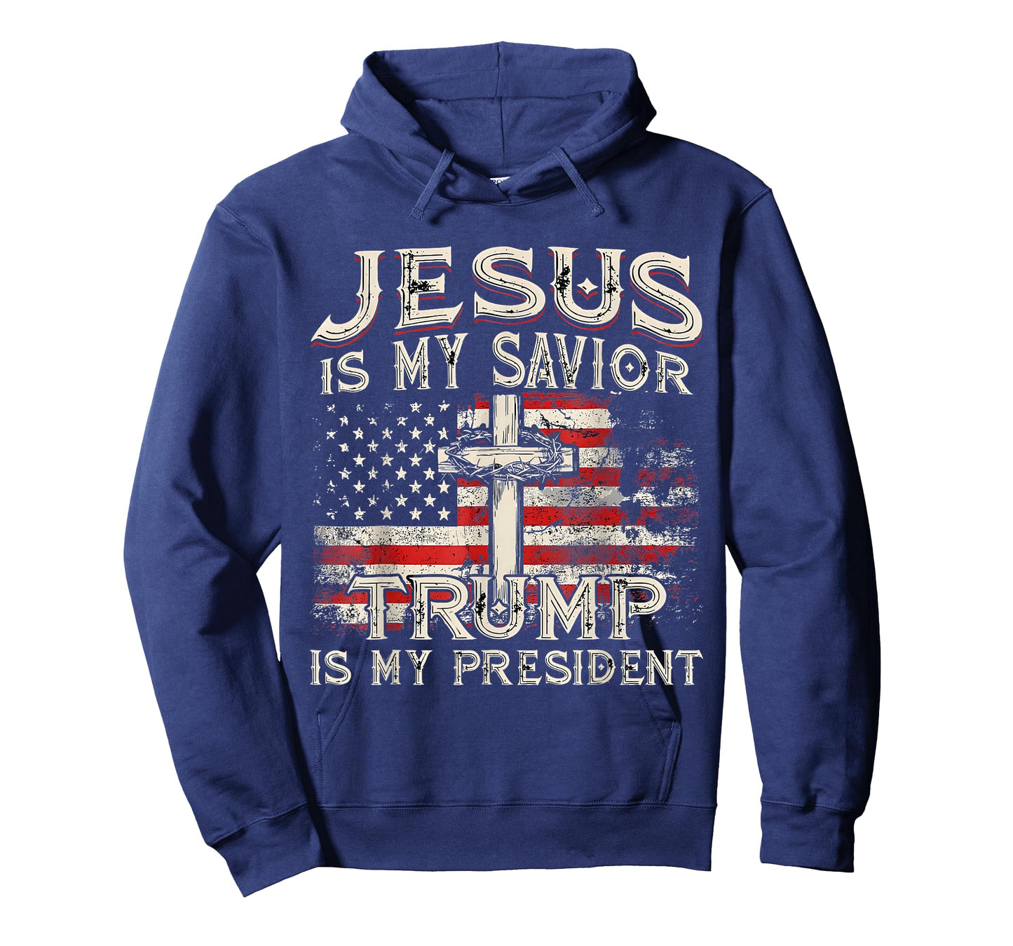 Jesus is My Savior Trump is My President Trump 2024 USA Flag T-Shirt