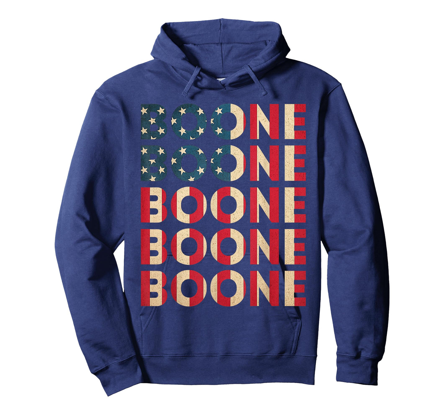 Boone Personalized Name Vintage Retro US Flag Woman Man T-Shirt