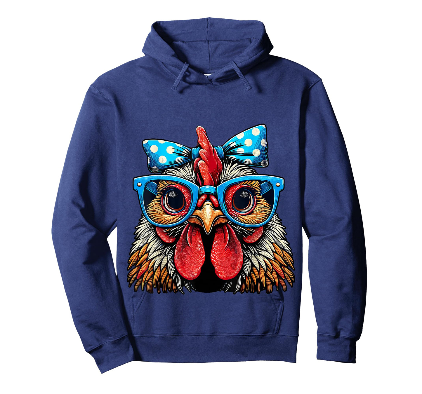 Chicken with Glasses and Bow Farm Girl T-Shirt