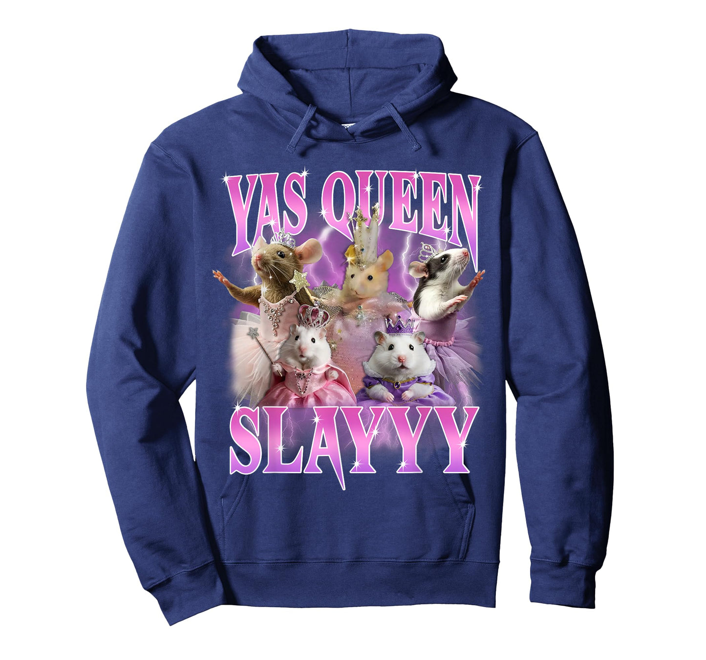 Yas Queen Slay Rat Meme Women Girls Slay Queen T-Shirt