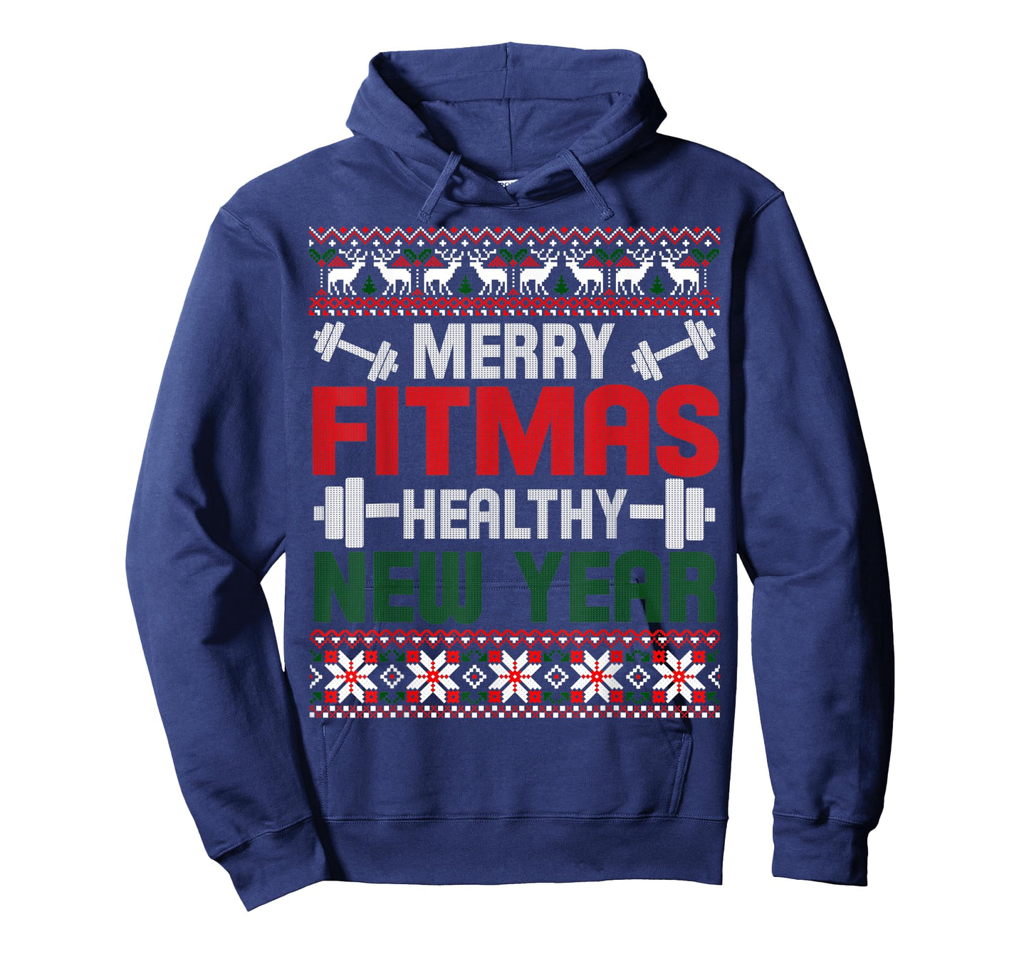 Merry Fitmas Healthy New Year Christmas Goals Meme Gift Ugly T-Shirt