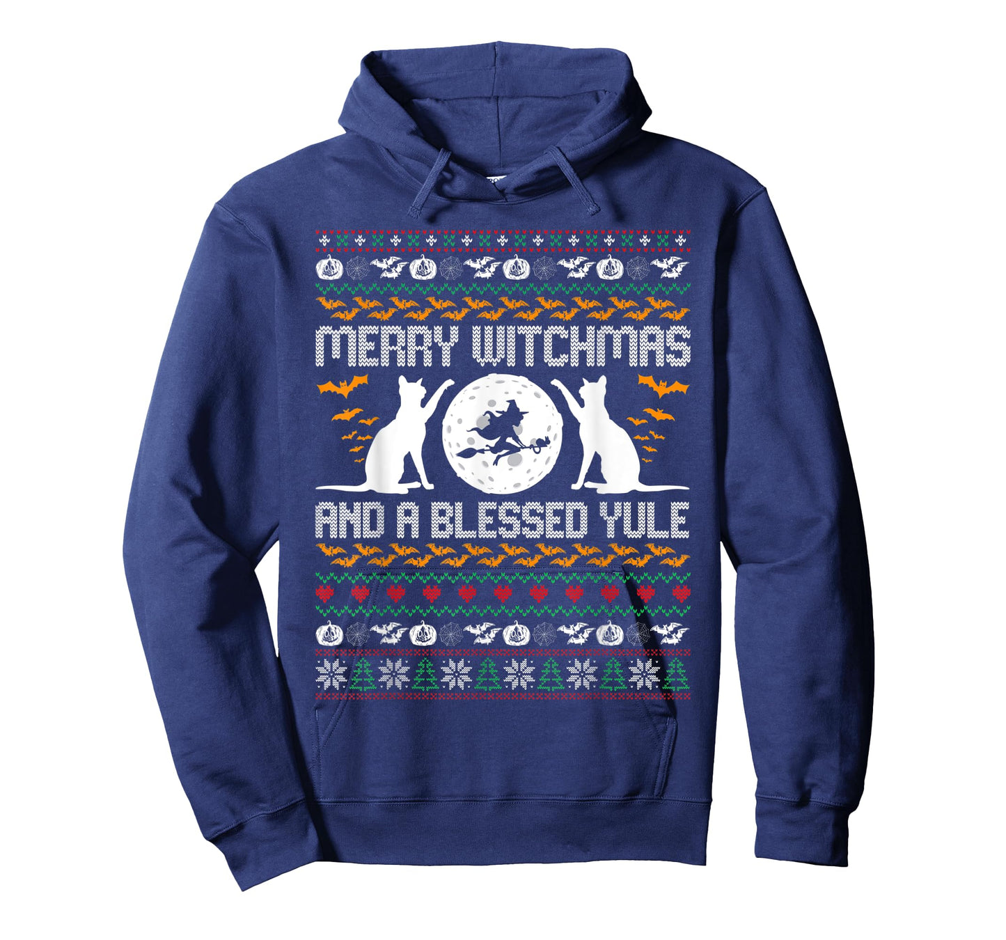 Merry Witchmas Funny Cat Lover Christmas Ugly Xmas Sweater T-Shirt for Men Women