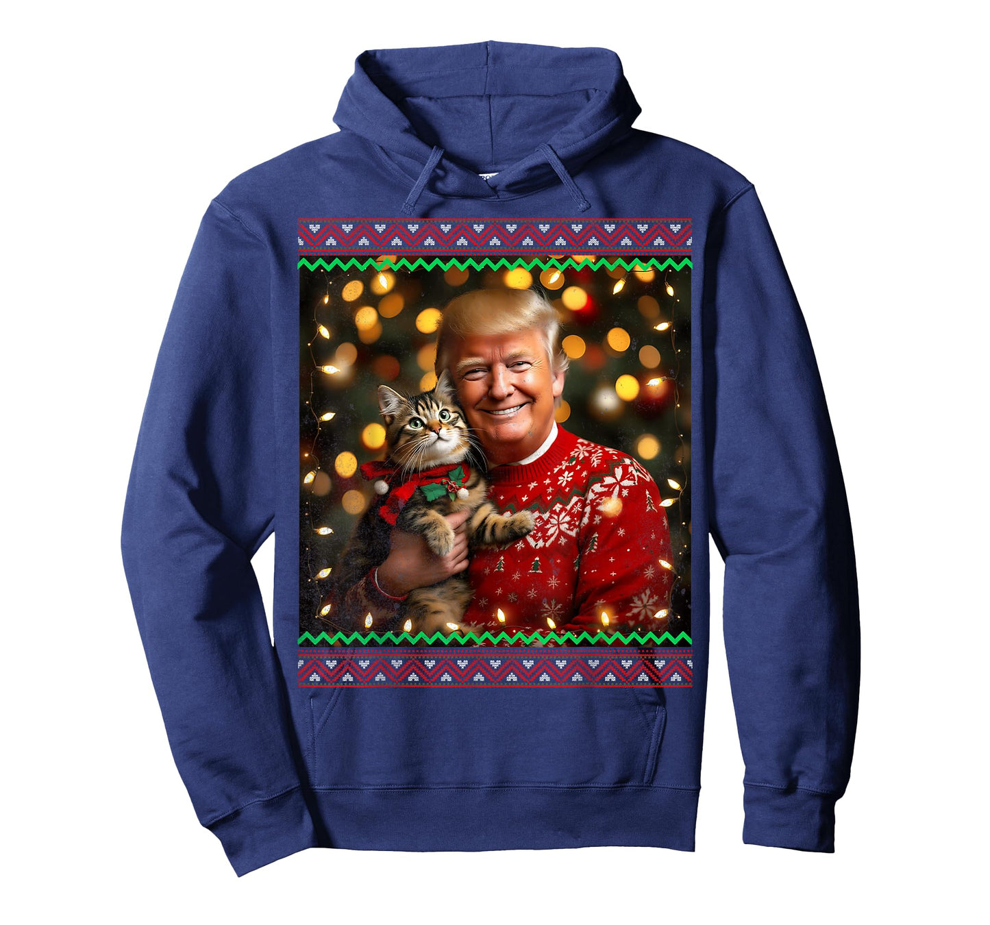 Funny Trump Christmas Sweater for Cat Lovers T-Shirt