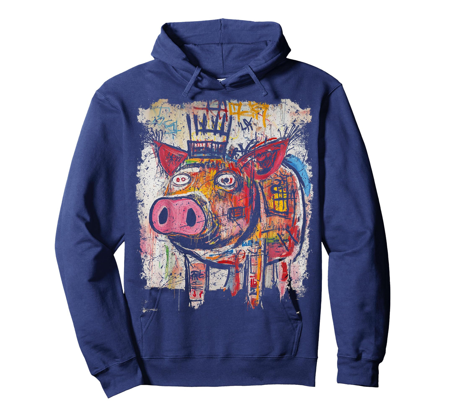 Pop Art Style Pig 90s Men's Graffiti T-Shirt