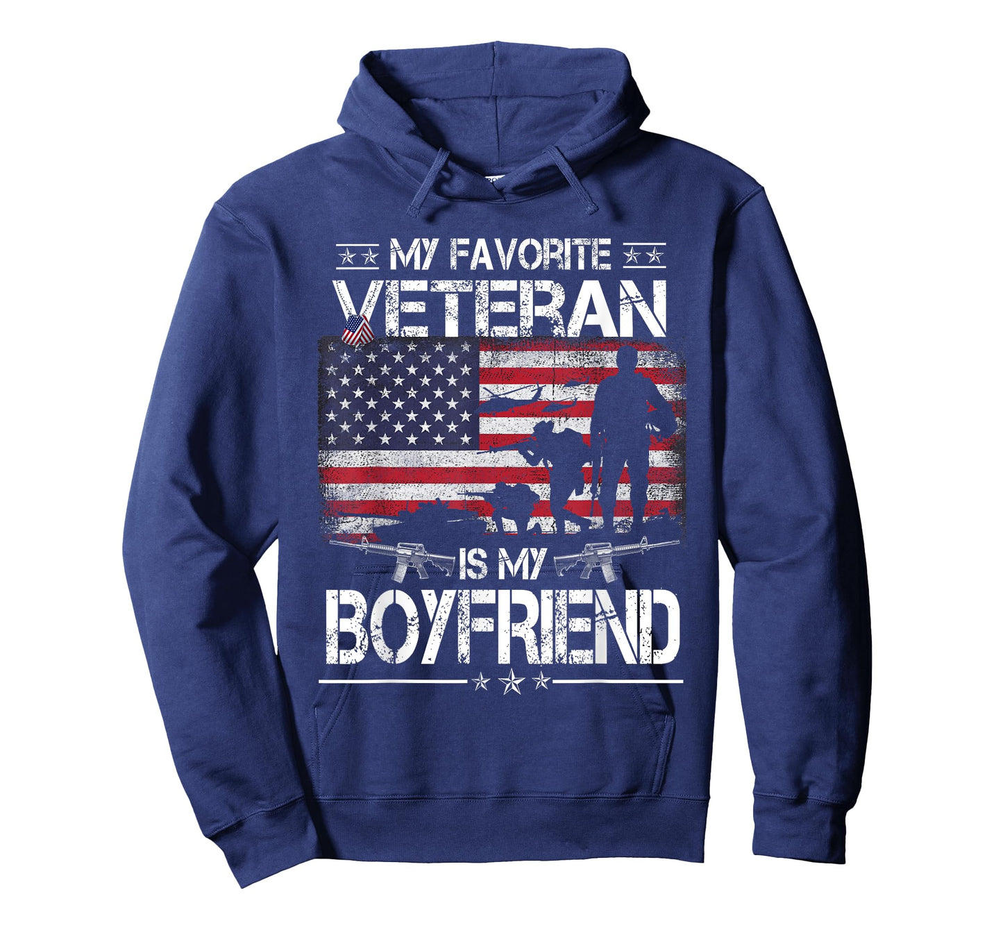 My Favorite Veteran Is My Boyfriend - Flag Mens Veterans Day T-Shirt