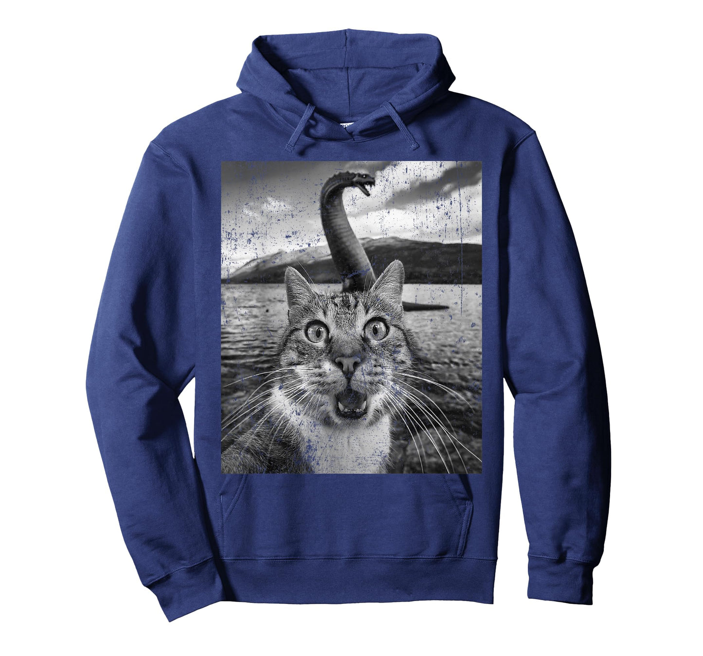Funny Cat Selfie Loch Ness Monster Nessie Cat Lover T-Shirt