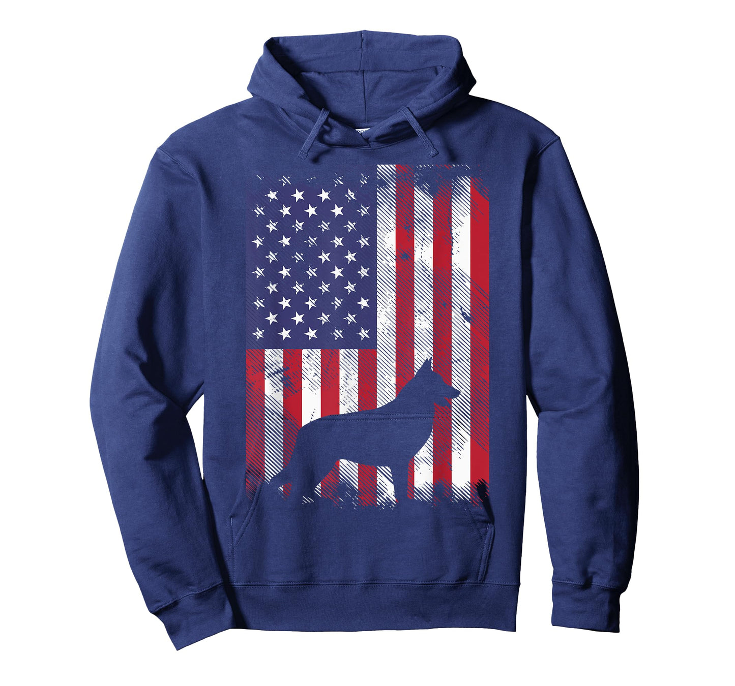 America Flag German Shepherd Vintage K9 Dog Patriotic Gift T-Shirt