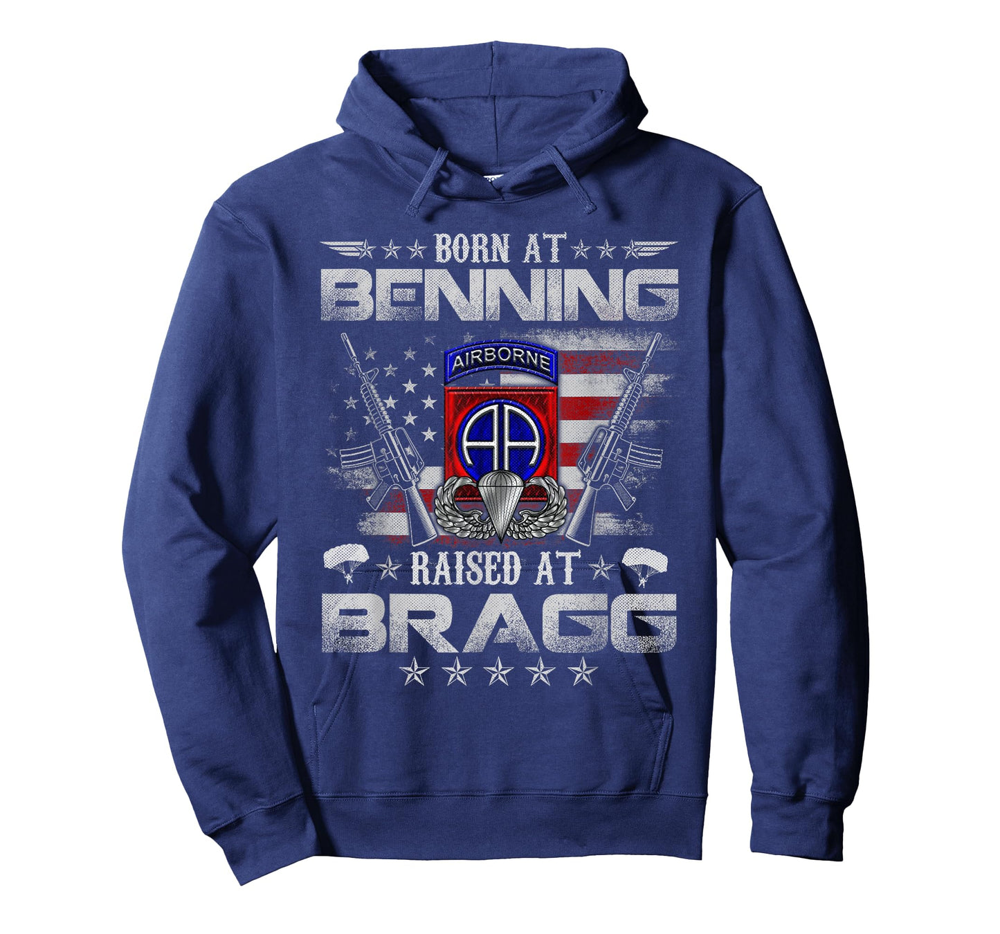 82nd Airborne Division Born At Ft Benning Raised Fort Bragg T-Shirt