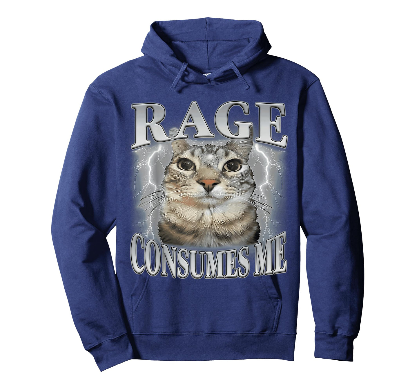 Rage Consumes Me Funny Silly Staring Cat Meme Women Men T-Shirt