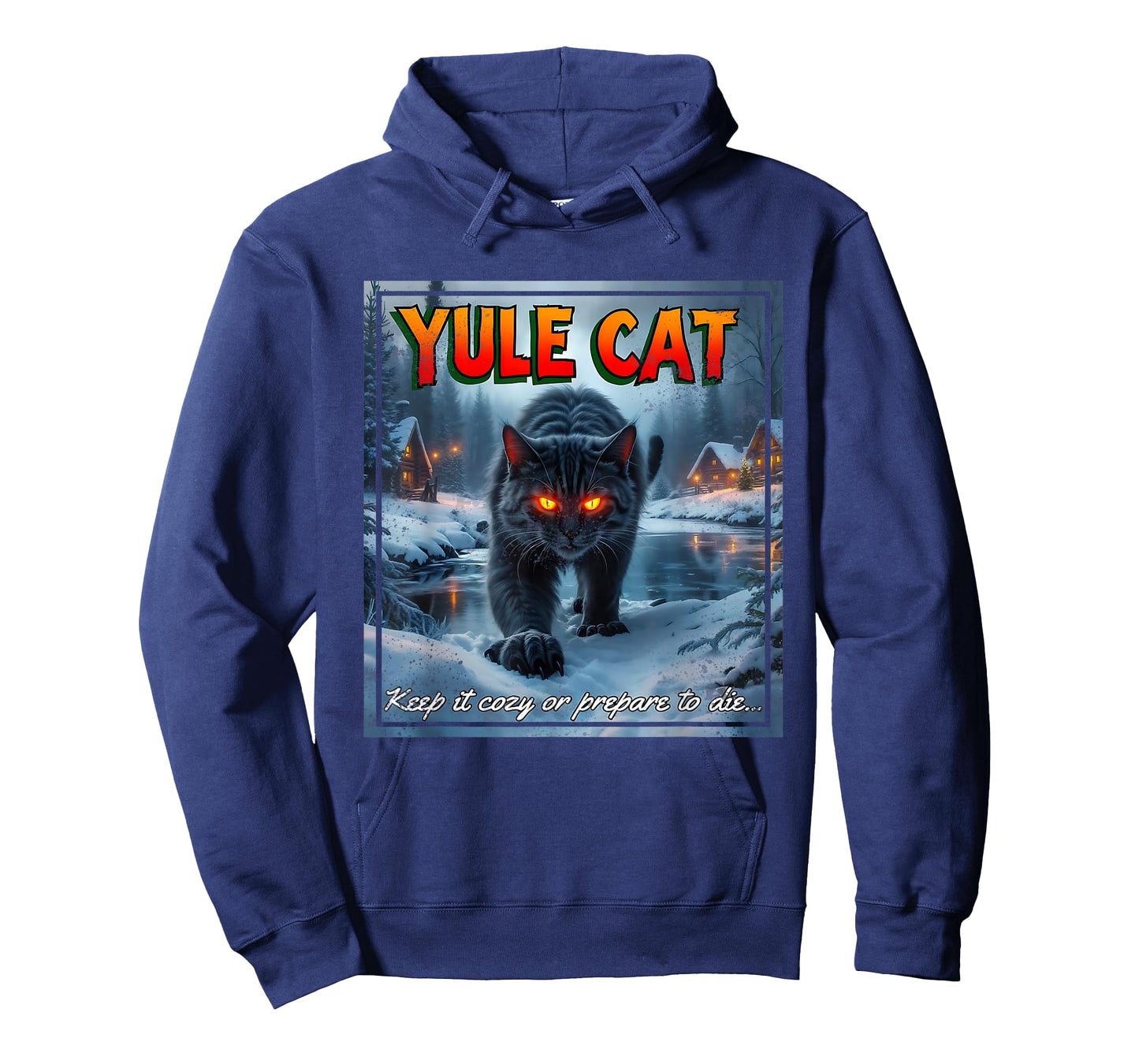 Yule Cat Keep It Cozy Funny Winter Quote T-Shirt