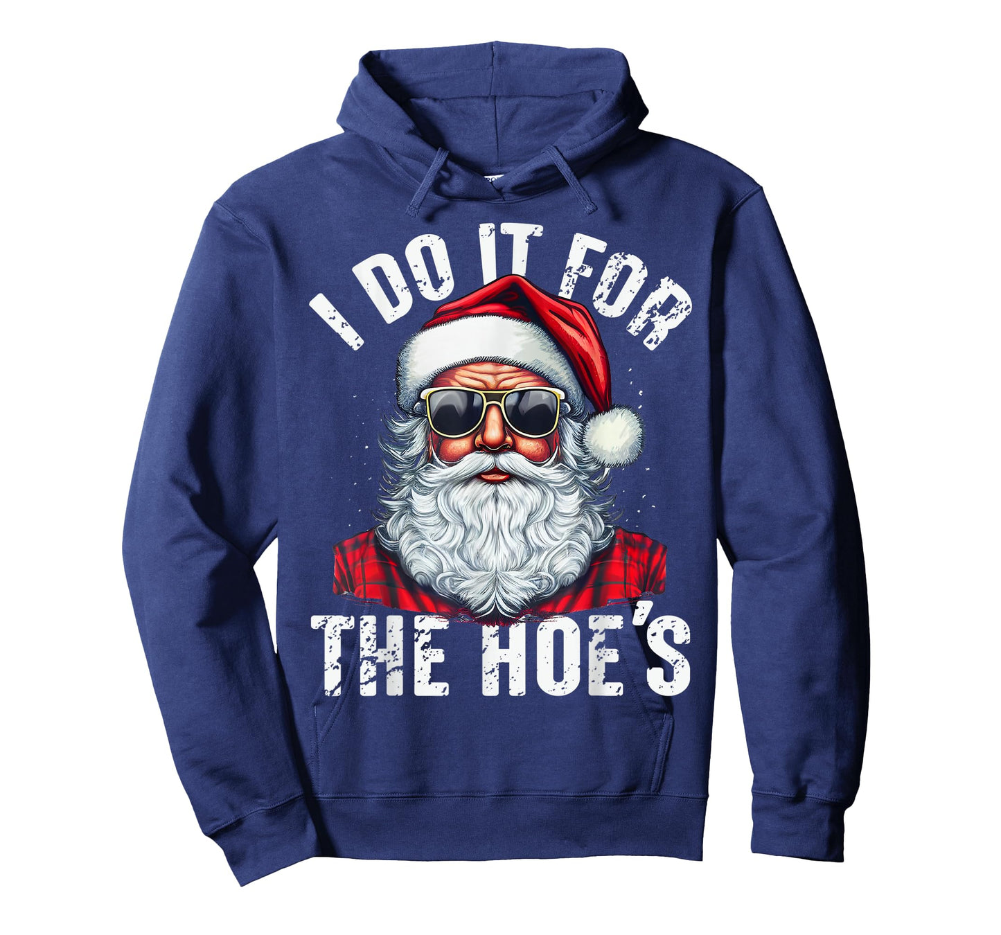 I Do It For The Hoes Funny Santa Claus Face Sunglasses Xmas T-Shirt