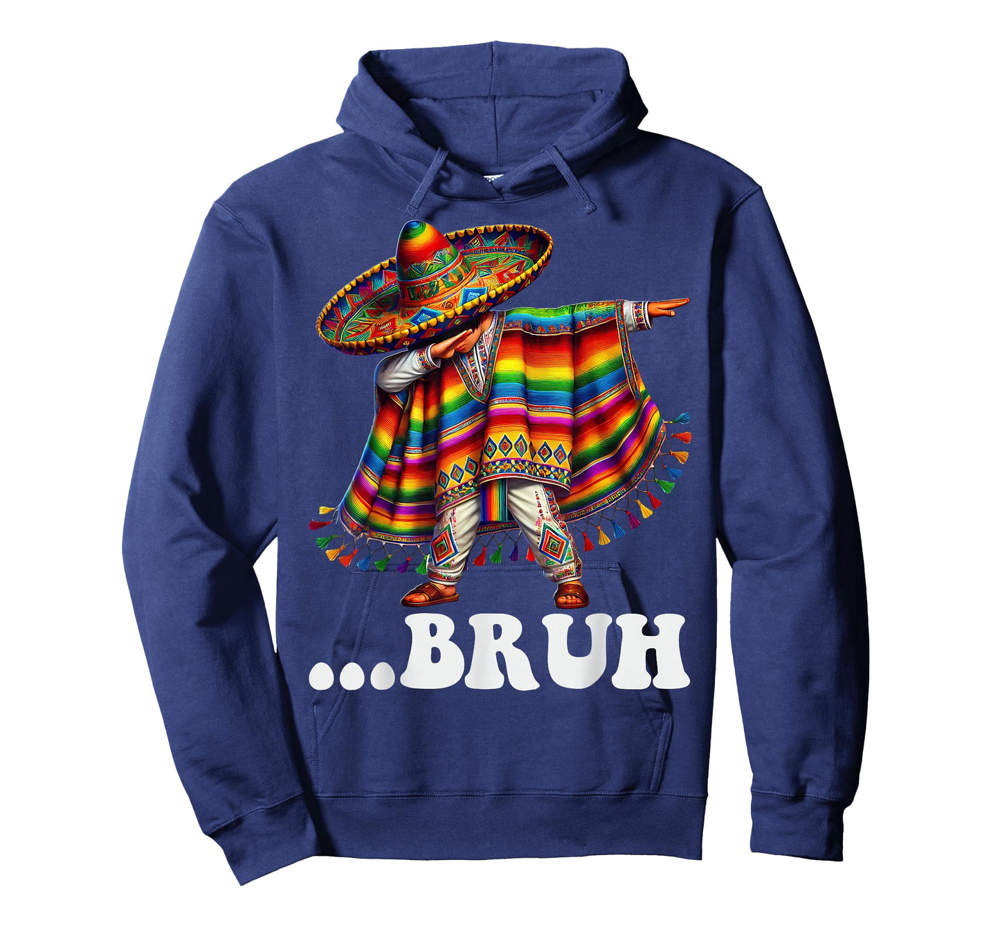 Cinco De Mayo Bruh Mexican Boy Dabbing Sombrero Poncho Men T-Shirt