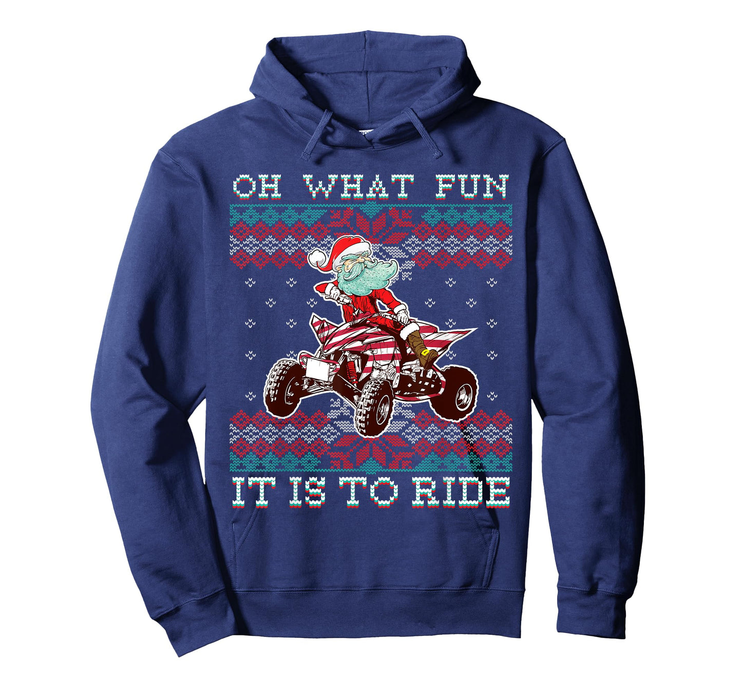 Christmas All-Terrain Vehicles Santa Claus Four-Wheeler ATV T-Shirt