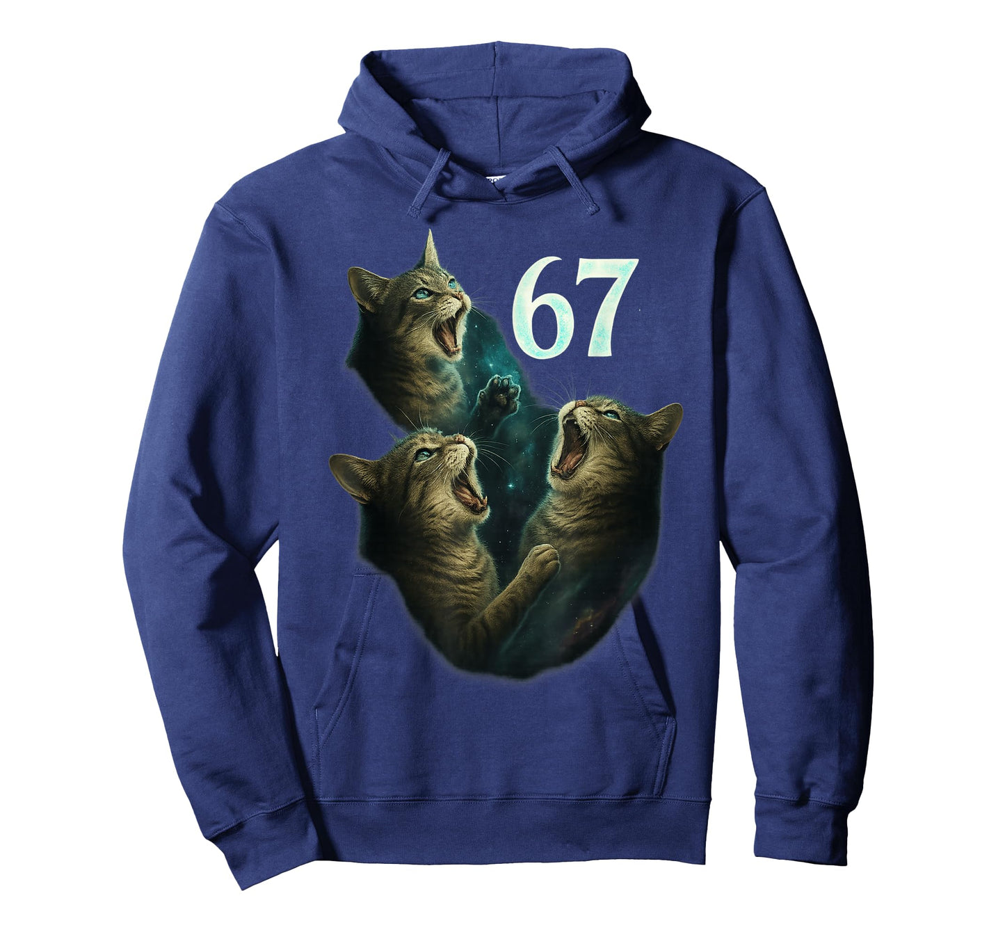 67 Meme Cat Howling at 67 Funny 6 7 T-Shirt