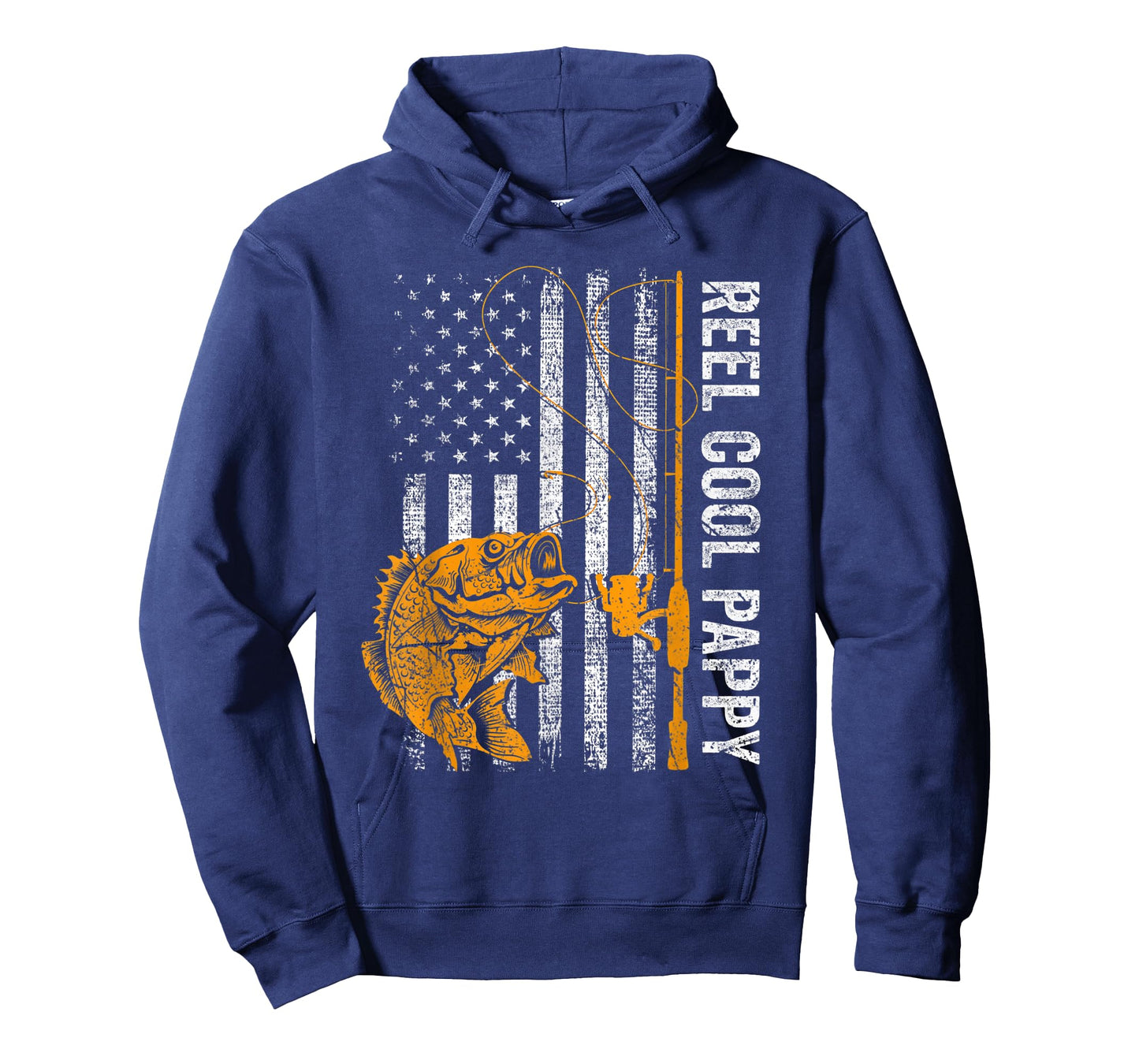 Reel Cool Pappy American Flag Fishing Fathers Day Men T-Shirt