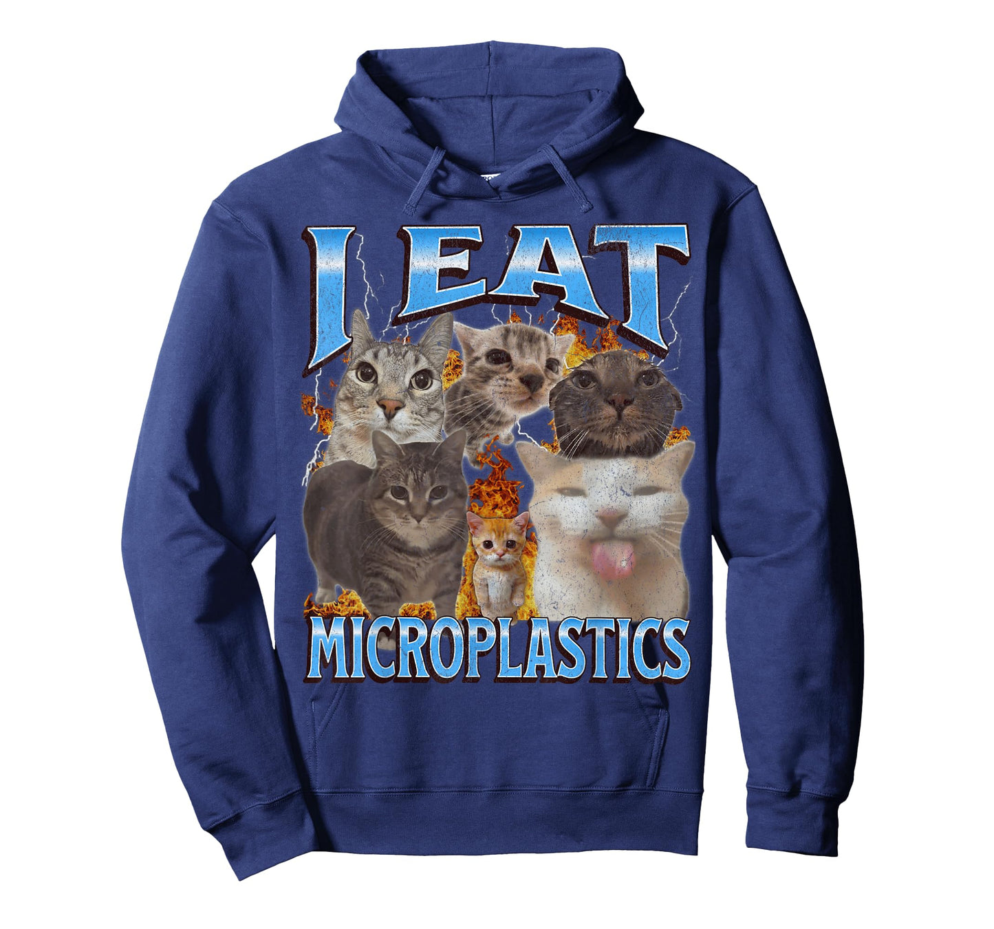 I Eat Microplastics Funny Cat Meme Bootleg Graphic T-Shirt for Men Women