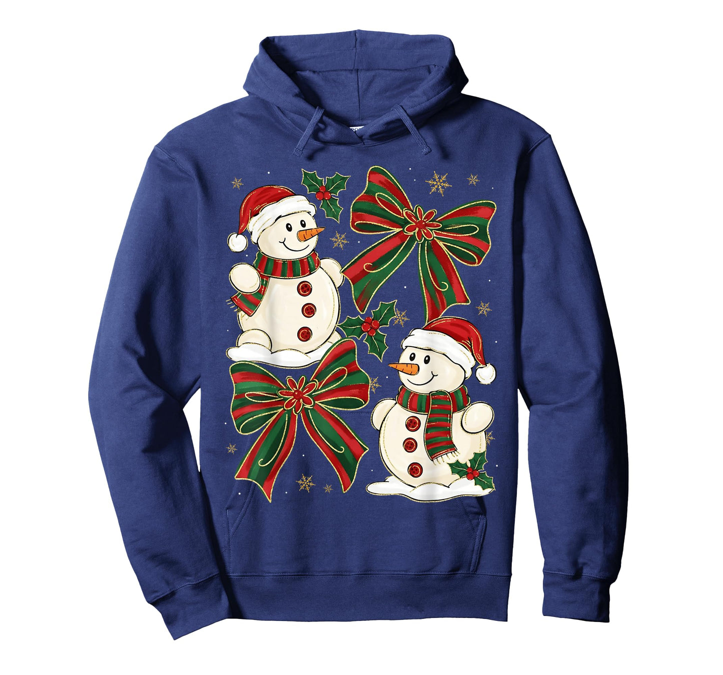 Christmas Snowman Coquette Bow Snowflake Girl Women Kid T-Shirt