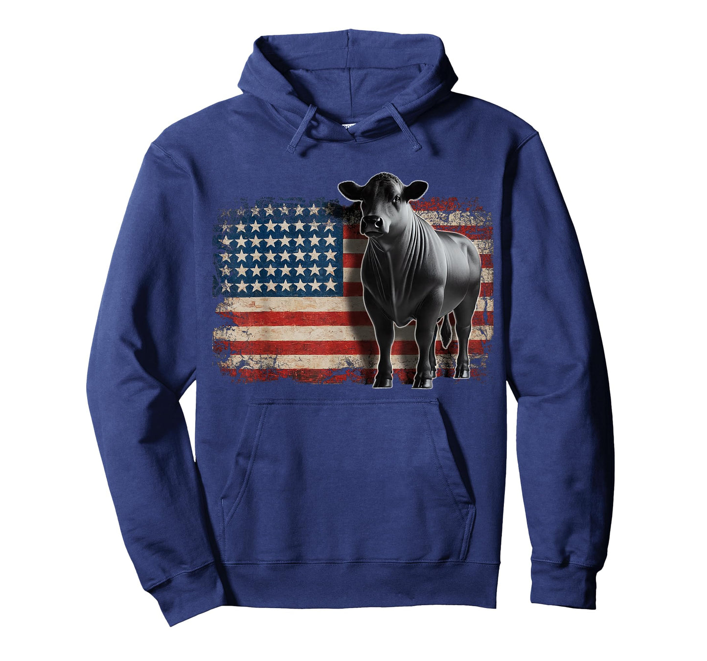 Angus Rancher USA American Flag Cow T-Shirt