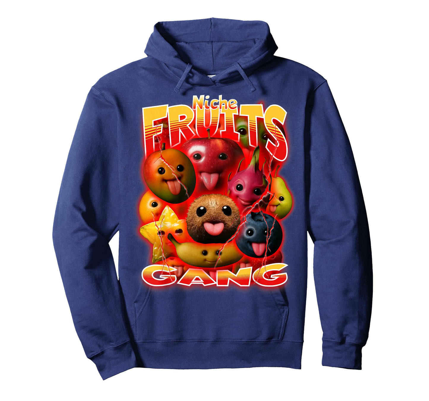 Funny Silly AI Fruits gen z Meme BrainRot Niche Fruits Gang T-Shirt