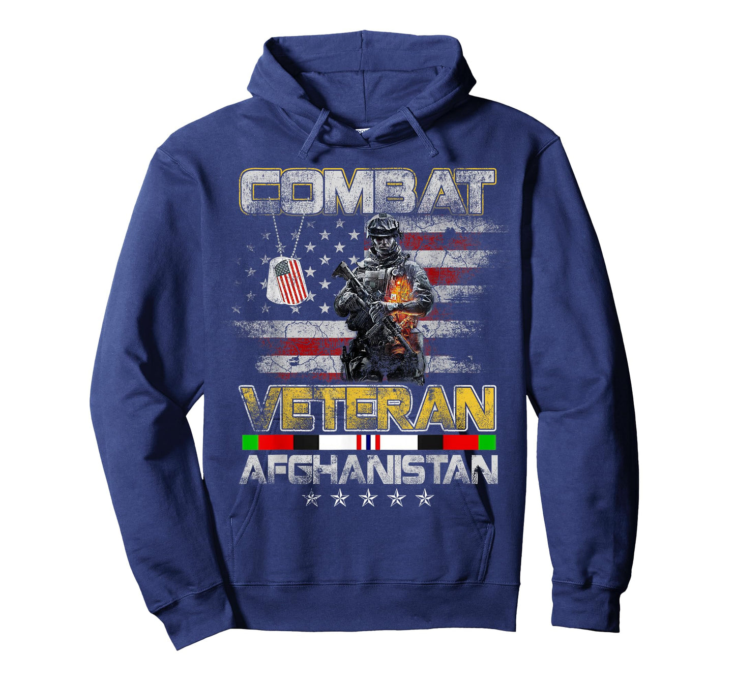 U.S Combat Afghanistan Veteran Vintage Flag Veterans Day T-Shirt