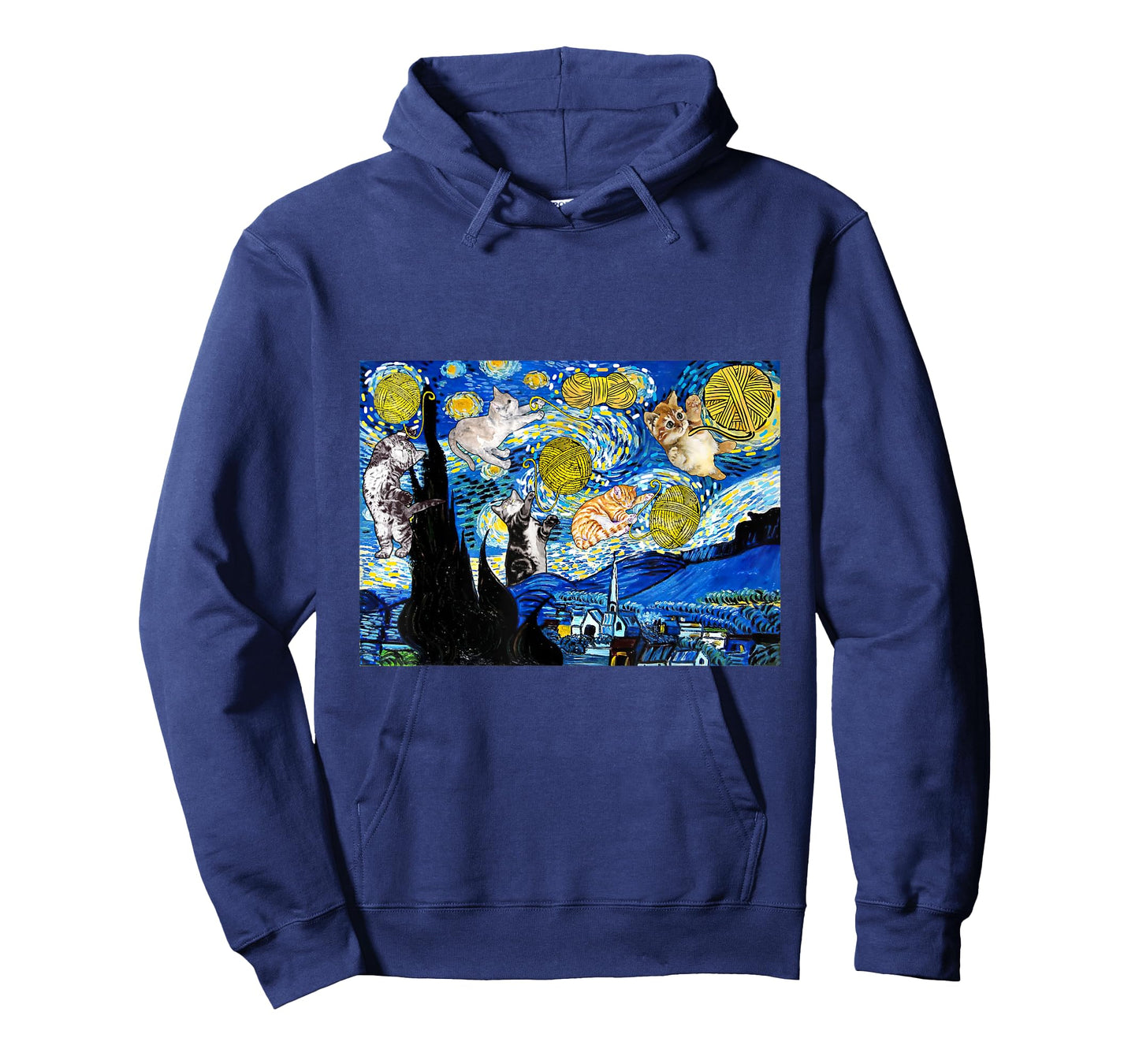Cat Graphic, Starry Night Cat, Van Gogh Cat, Cat Lover T-Shirt