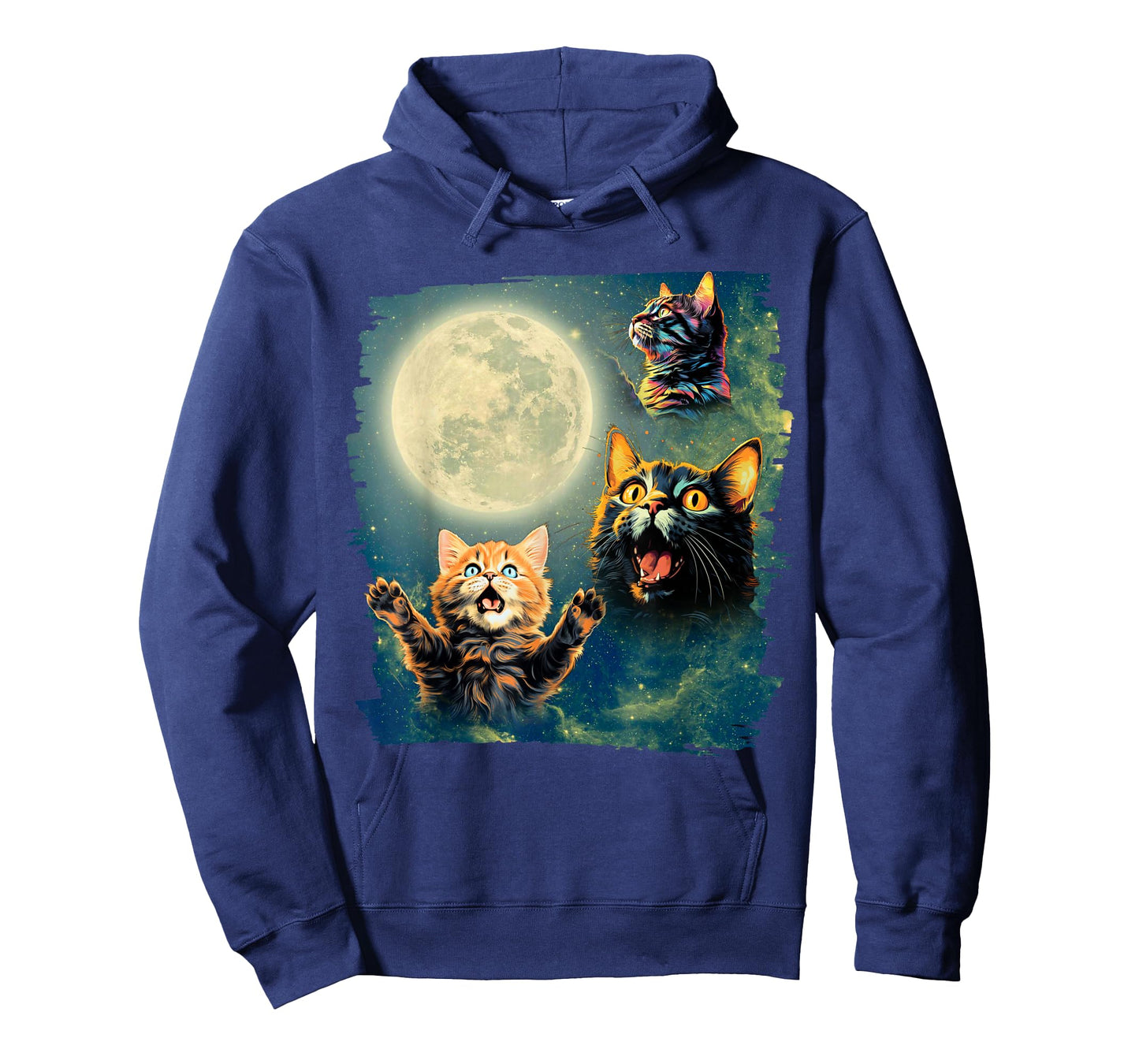 Cat Howling at the Moon funny Cats T-Shirt