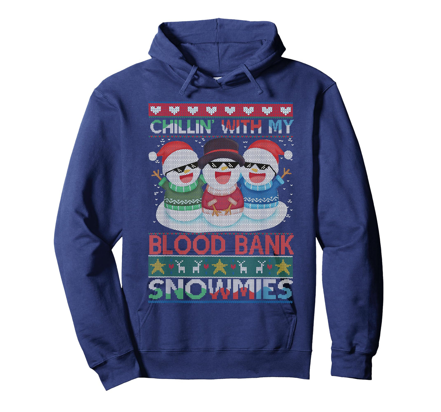 Chillin' with my Blood Bank Snowmies Medical Lab Christmas T-Shirt