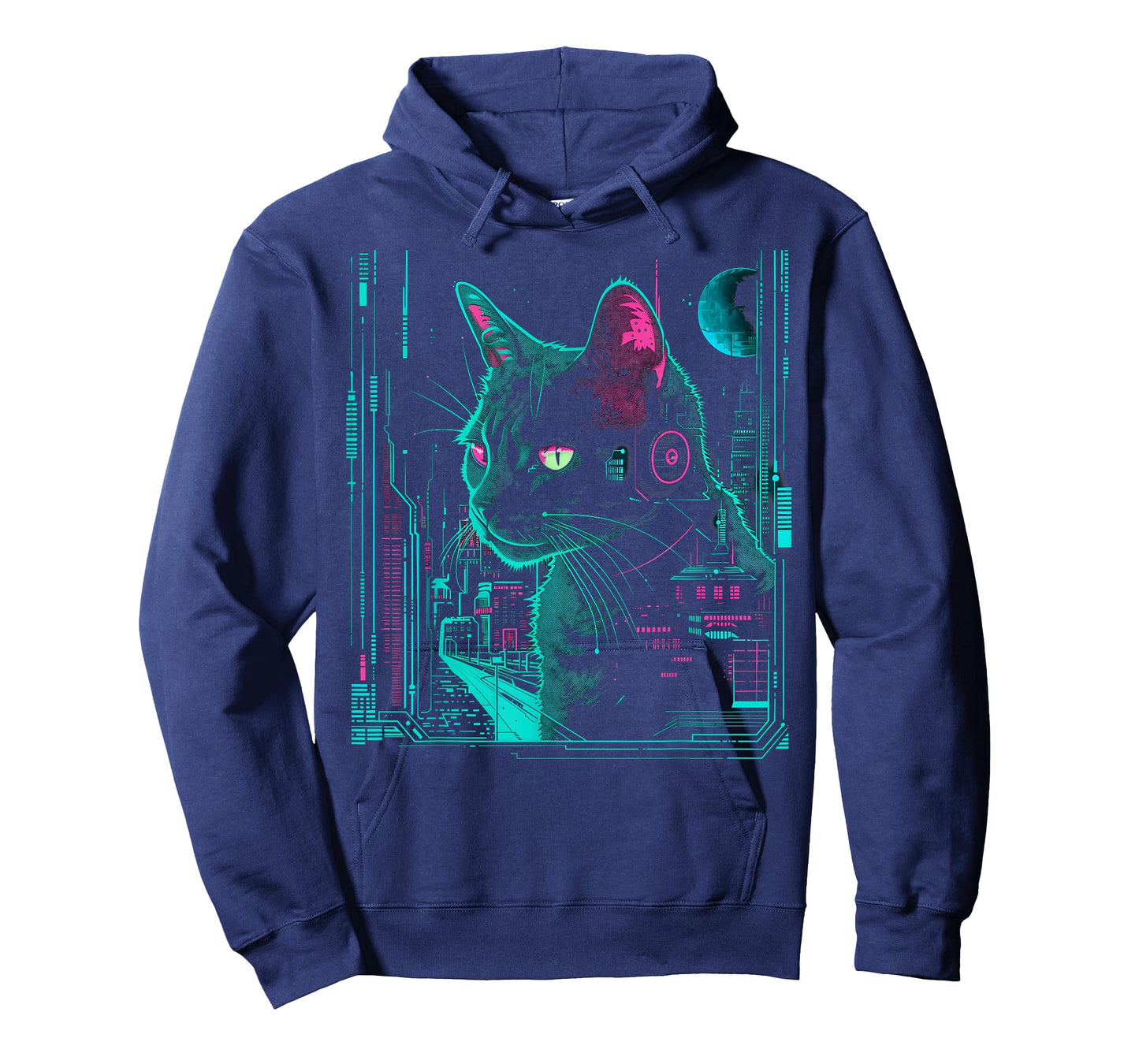 Cyberpunk Cat with cybernetic enhancements T-Shirt