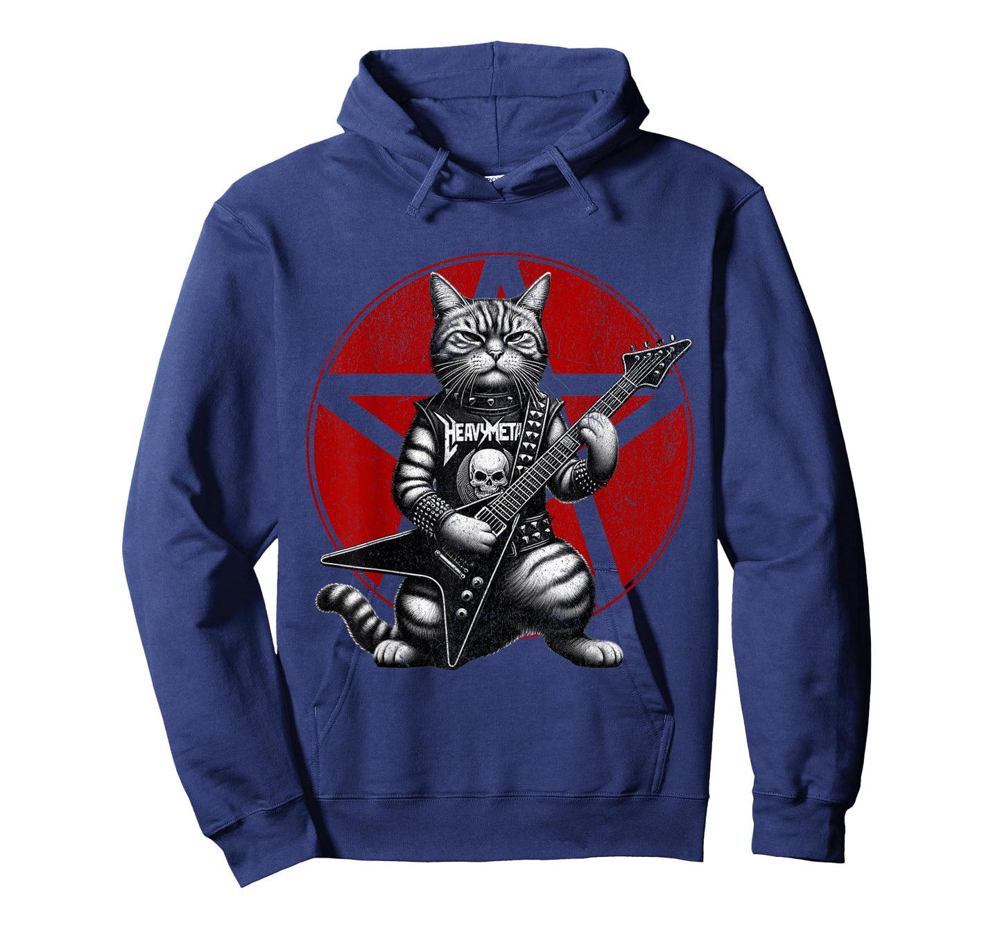 Heavy Metal Cats and Death Metal Music Metalhead Rock Guitar T-Shirt
