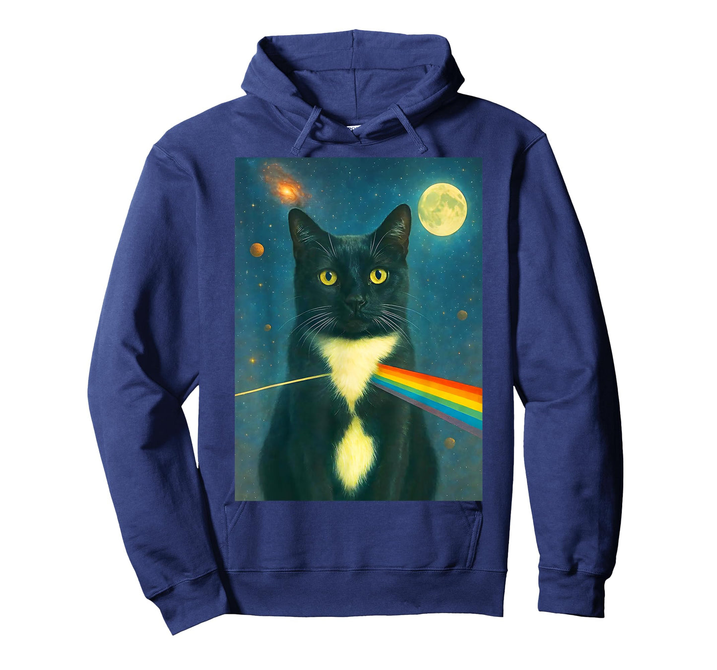 Funny Kitty Cat as a Album Model. Dark Side of the Moon T-Shirt for Men Women