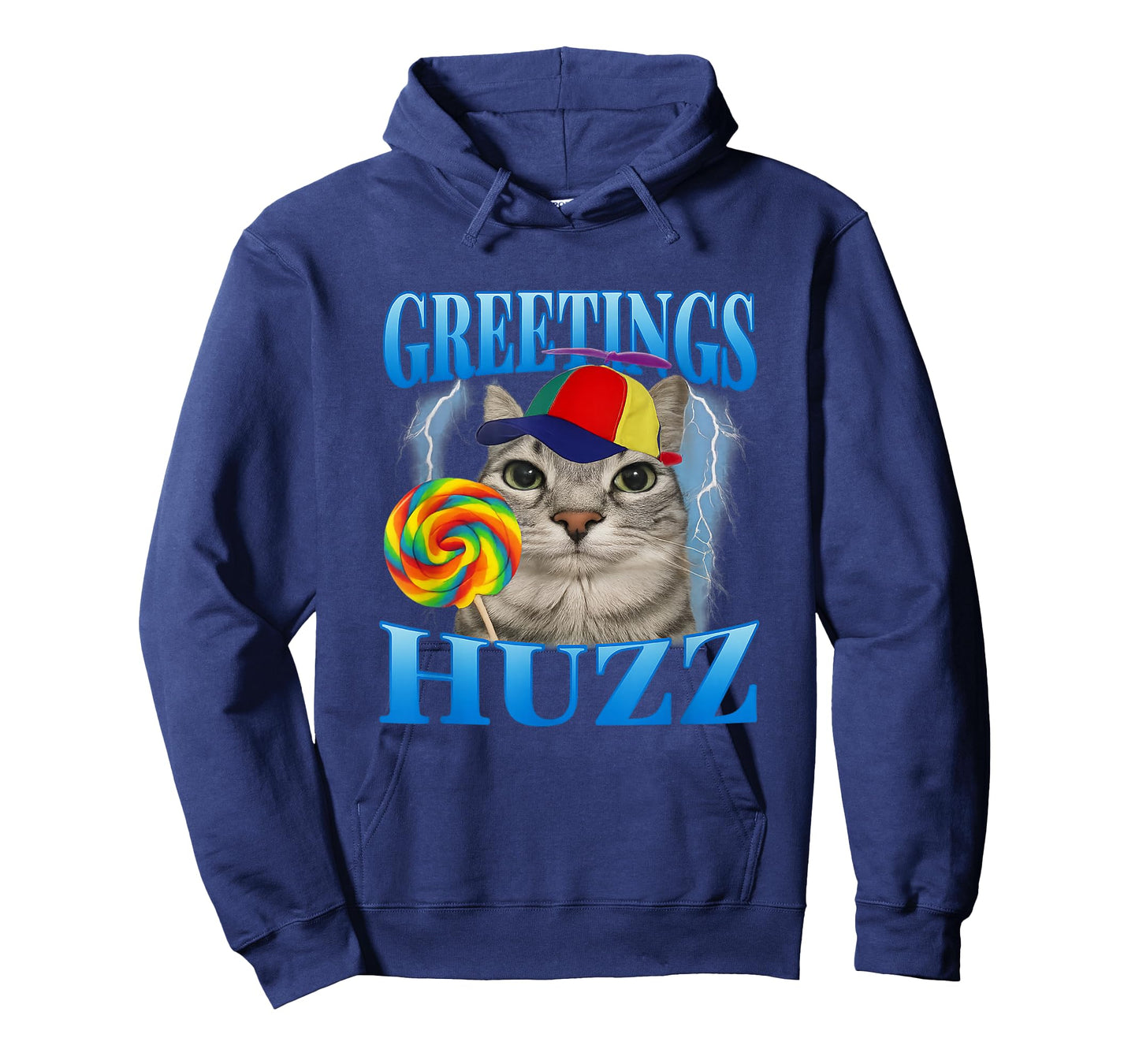 Greetings Huzz Funny Lollipop Cat Meme T-Shirt